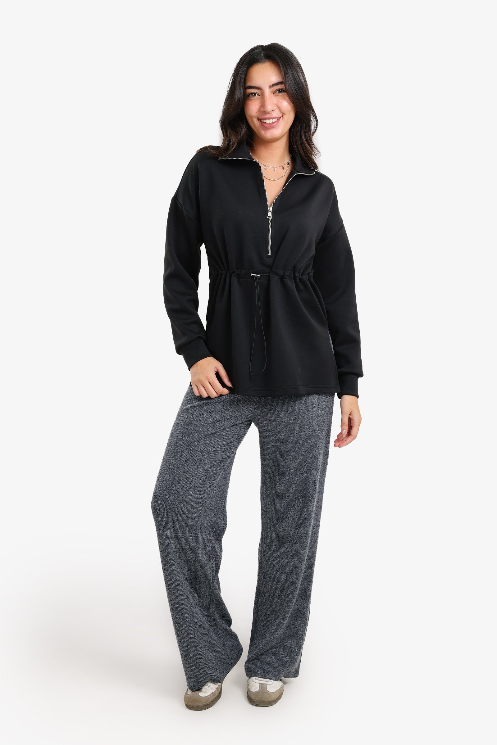 Half Zip-Up Lounge Sweatshirt