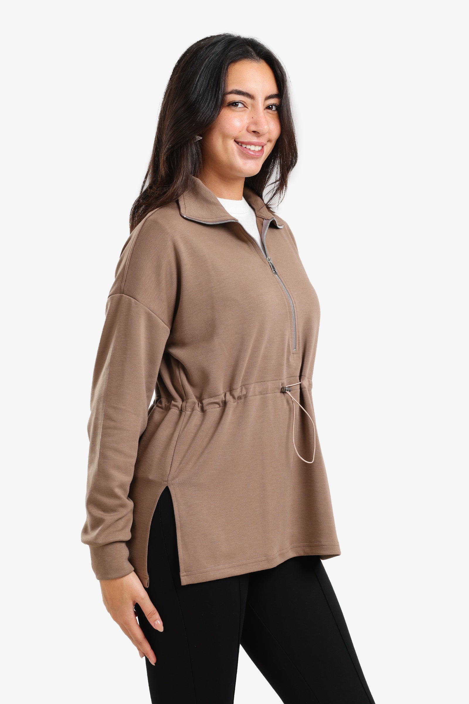 Half Zip-Up Lounge Sweatshirt