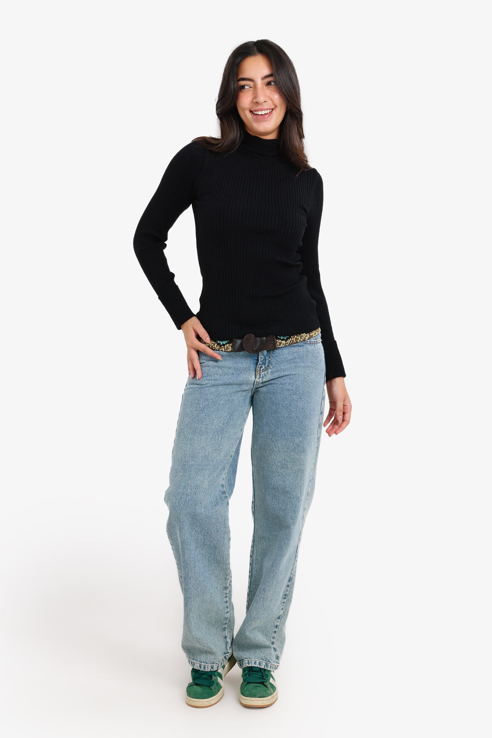 Ribbed Turtleneck Pullover
