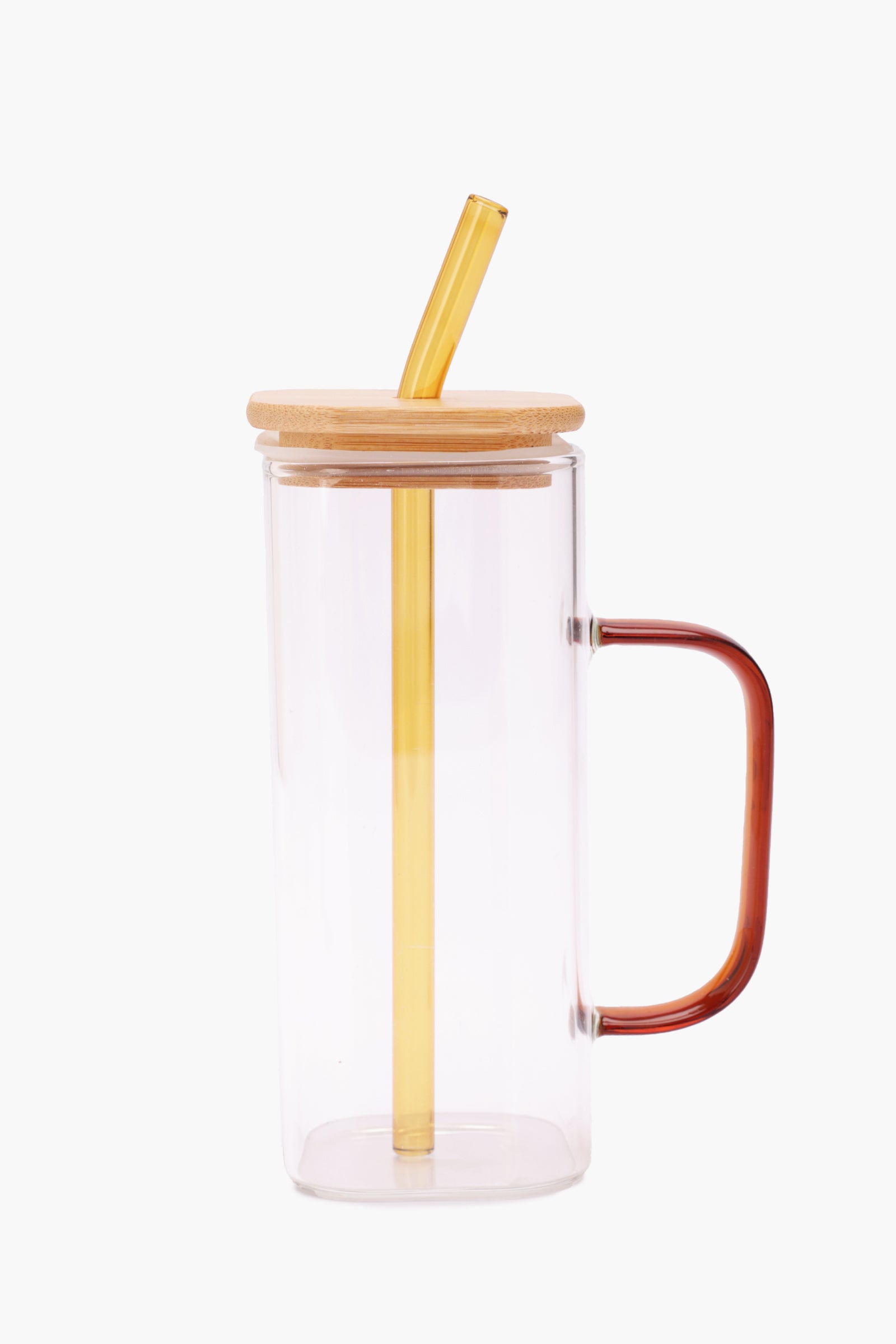 Glass Mug with Straw