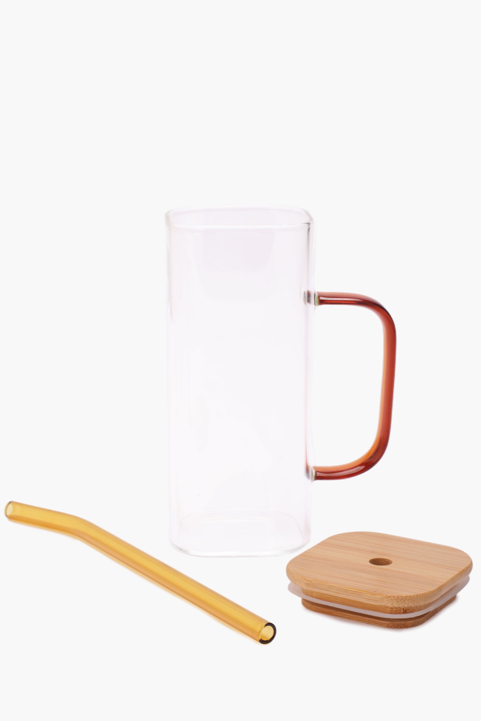 Glass Mug with Straw