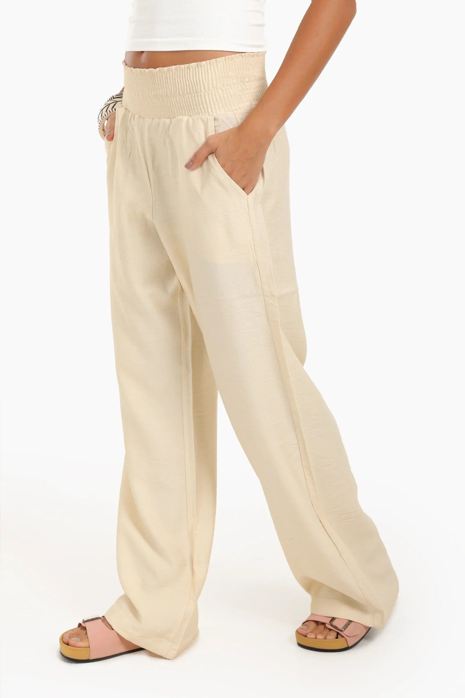 High Wide Waist Beach Pants