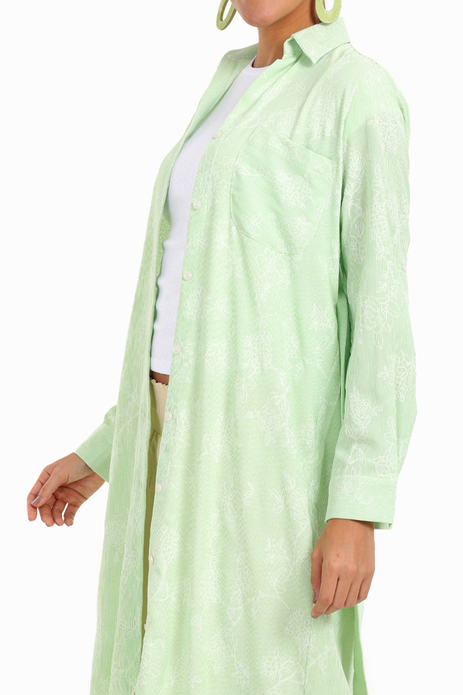 Printed Midi Shirt Dress