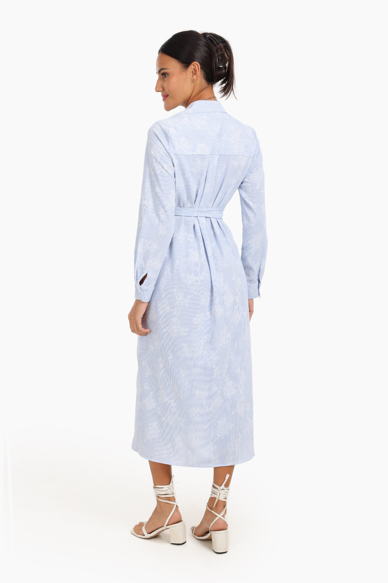 Printed Midi Shirt Dress