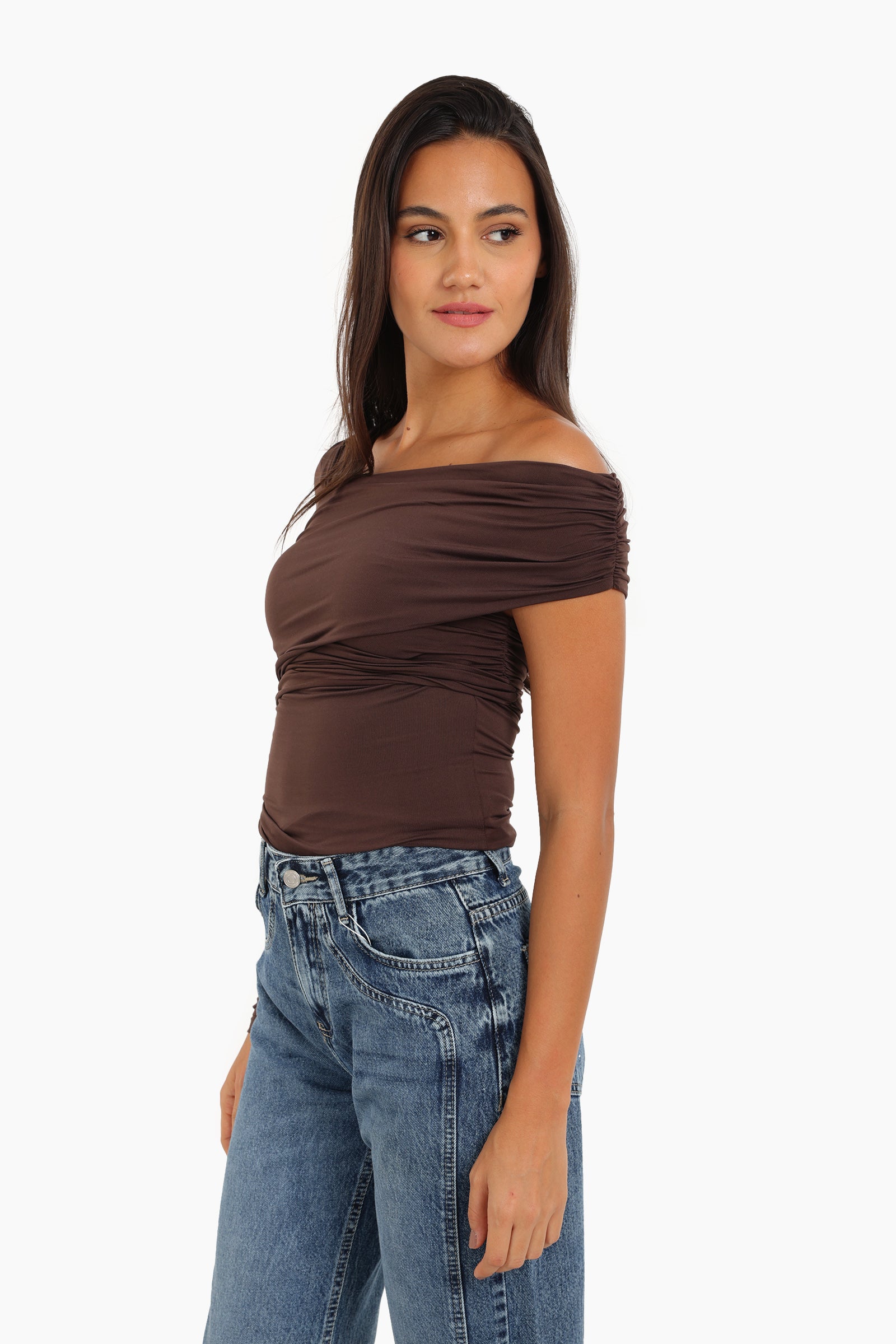 Rushed Off Shoulder Top