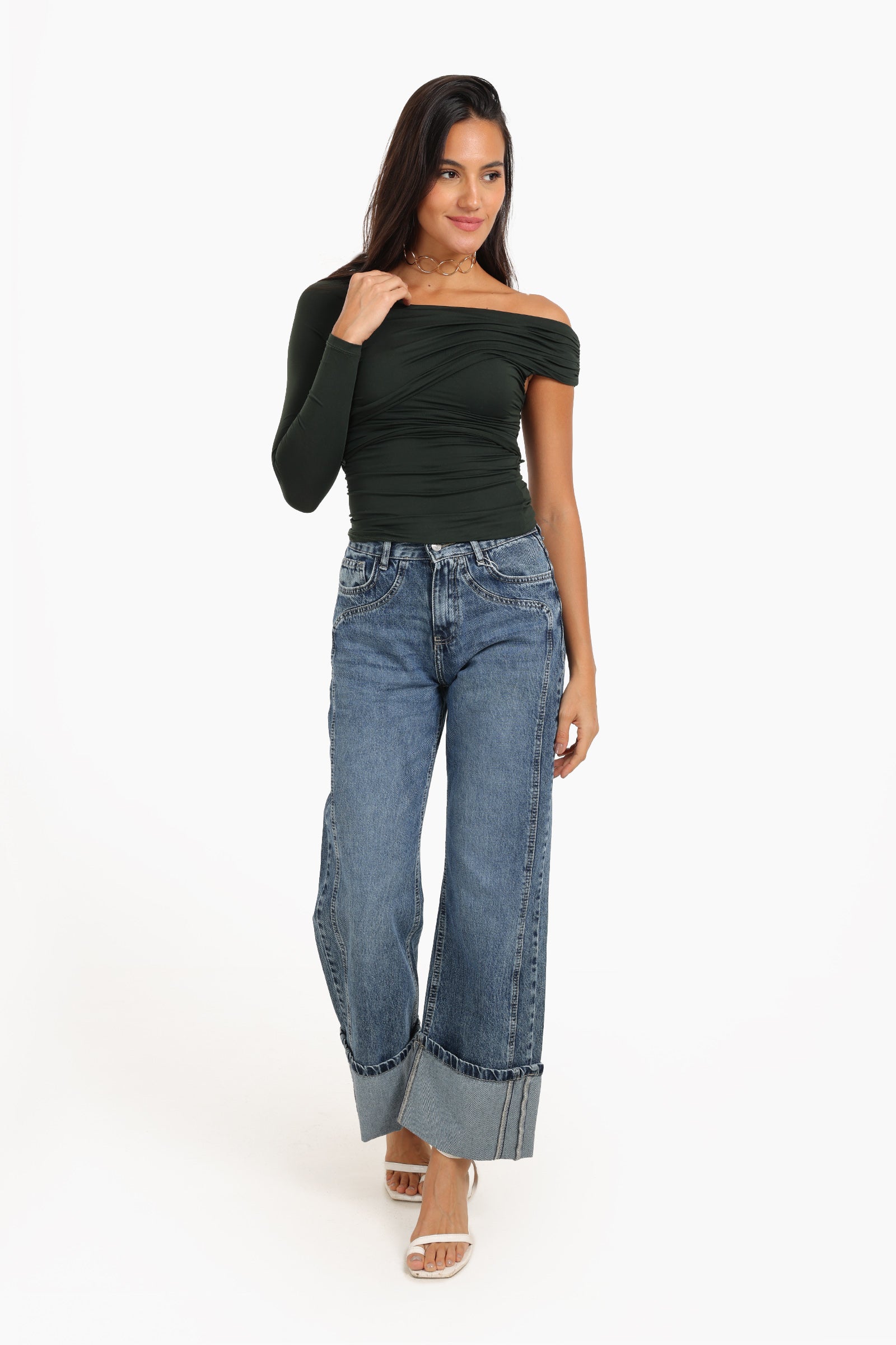 Rushed Off Shoulder Top