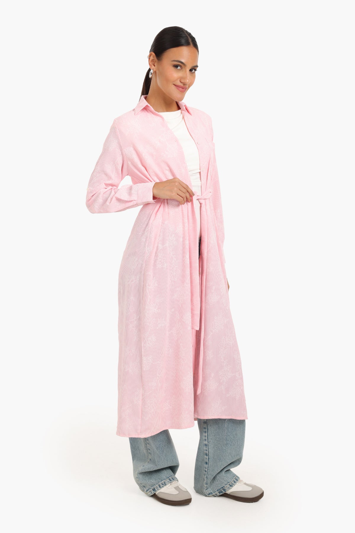 Printed Midi Shirt Dress