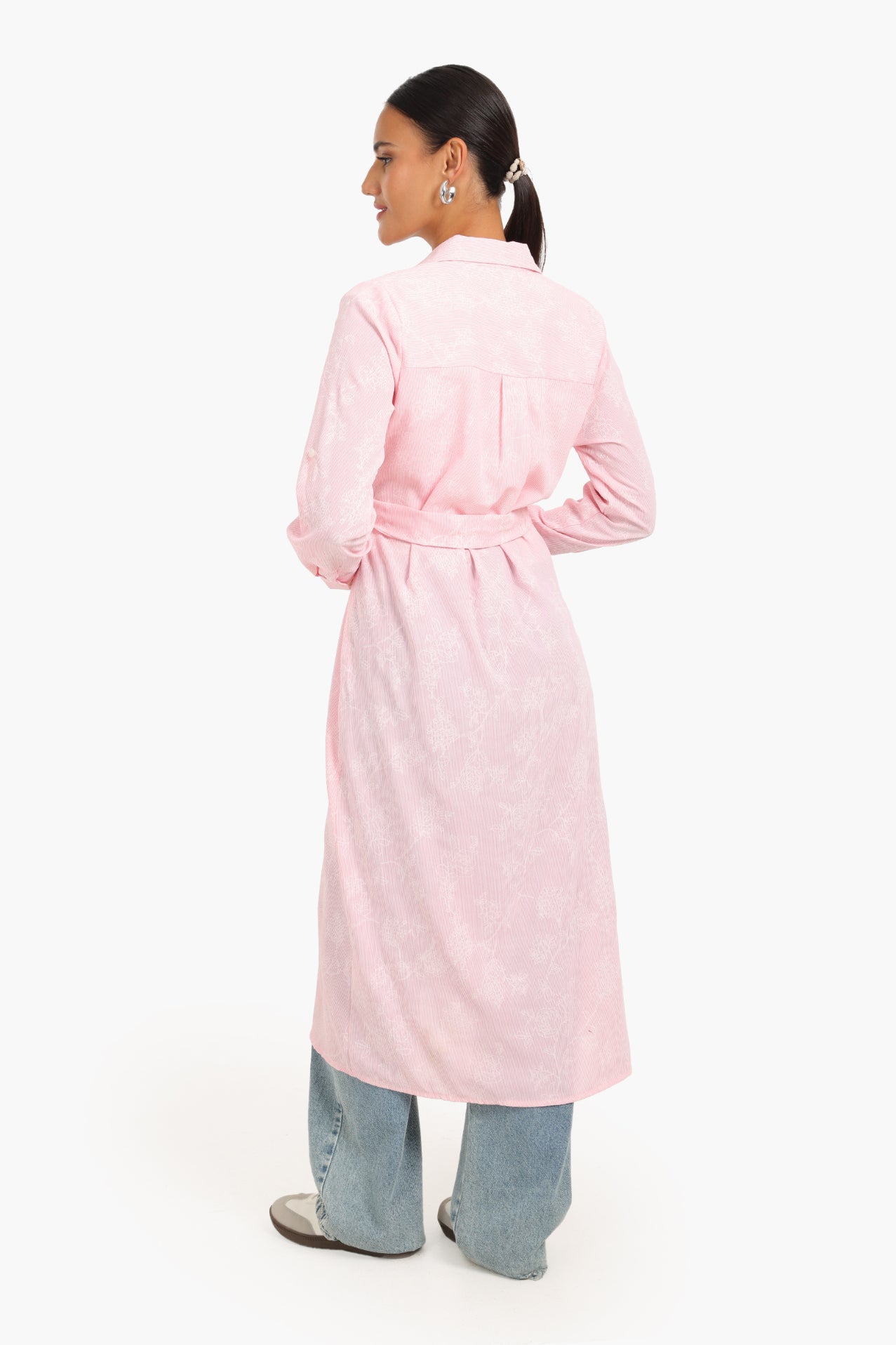 Printed Midi Shirt Dress