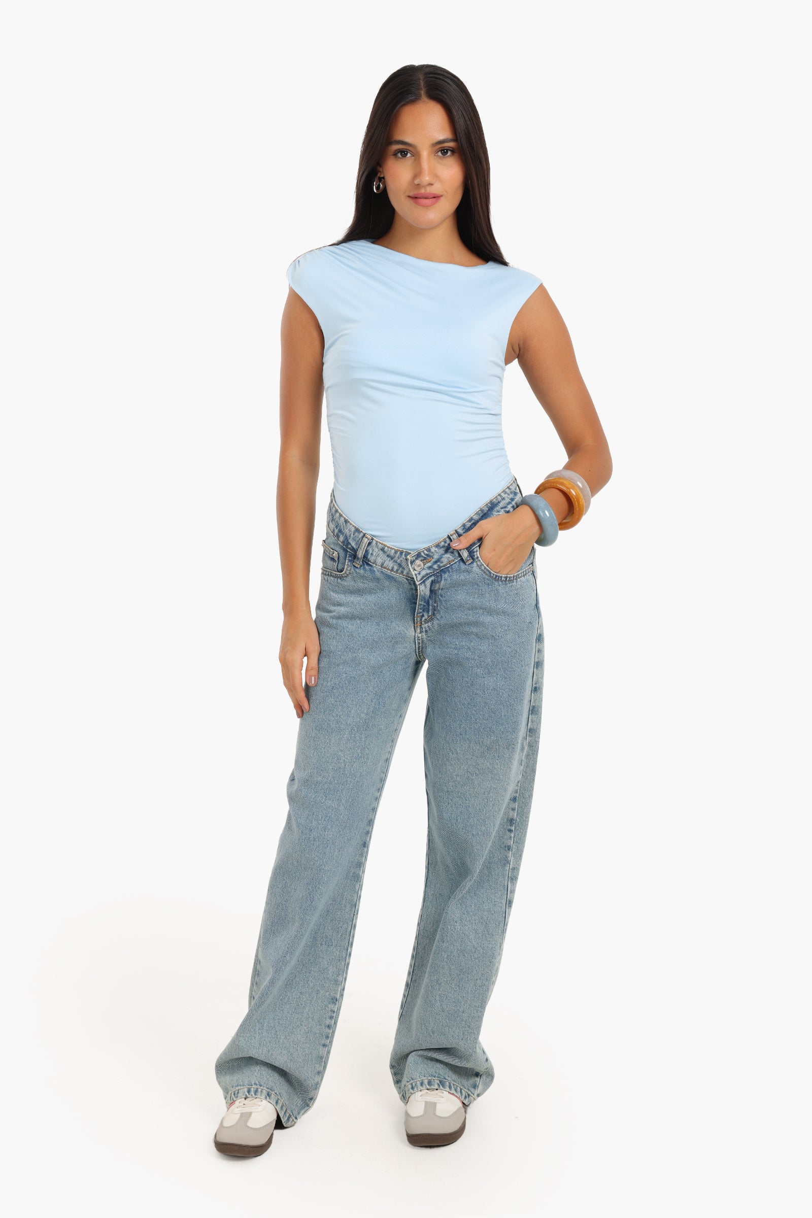Ruched Side Sleeveless Top