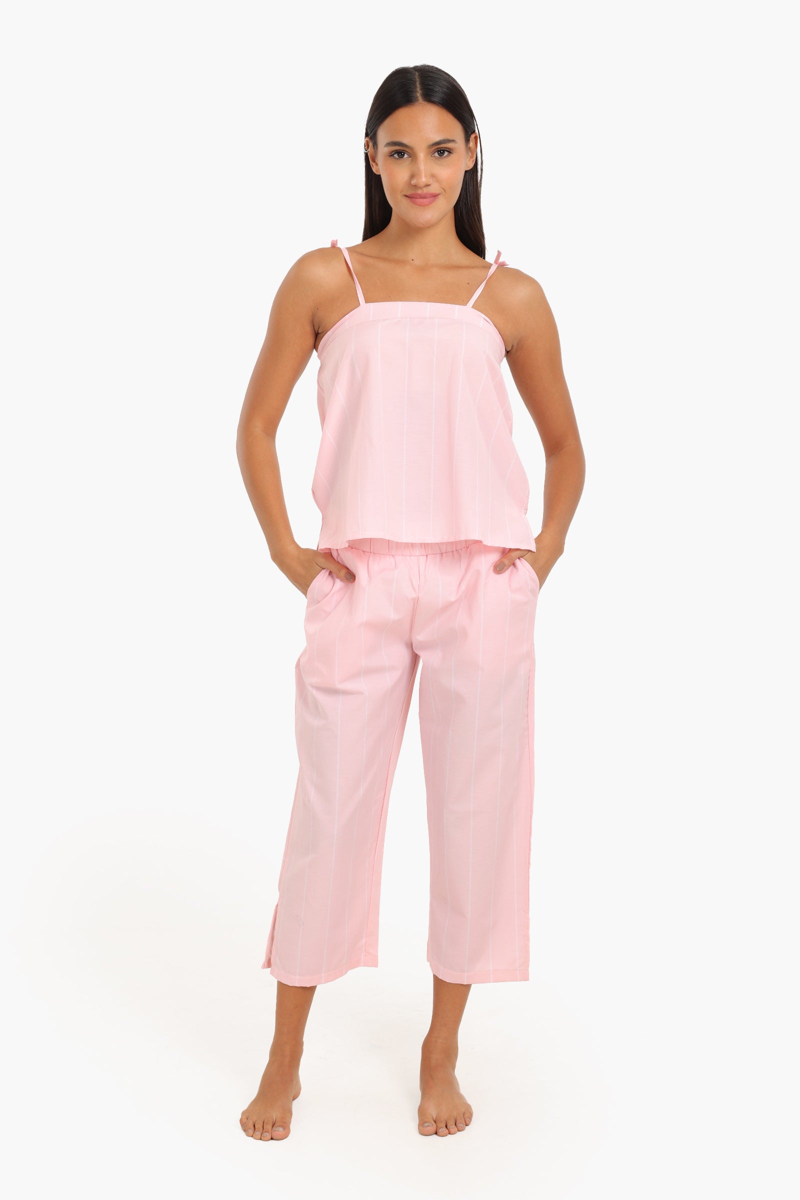 Striped Strappy Pyjama Set