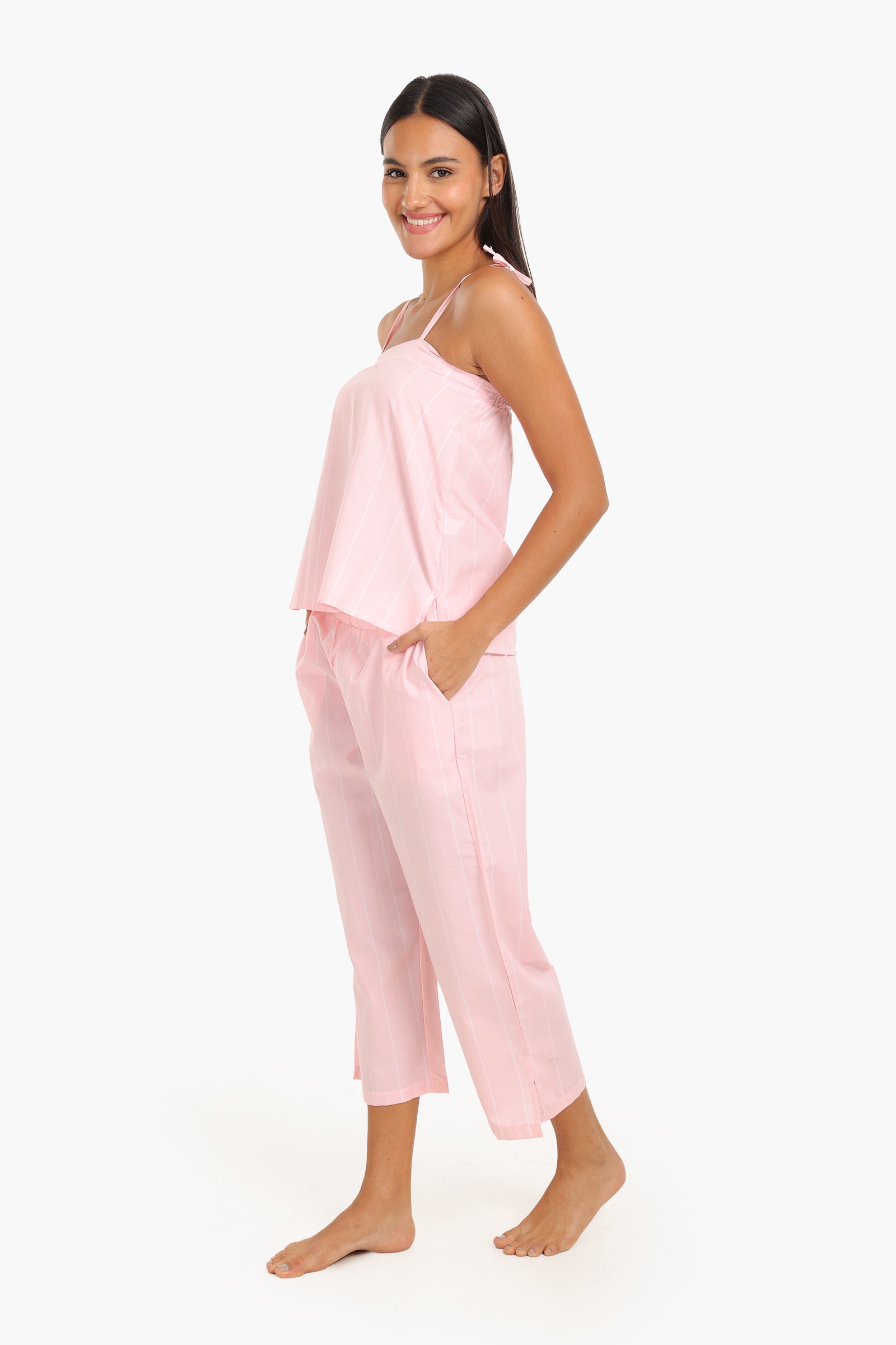 Striped Strappy Pyjama Set