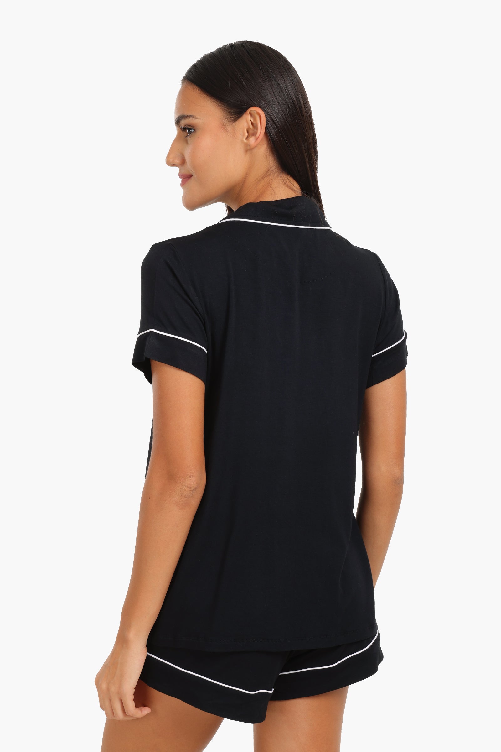 Color Piping Poplin Pyjama Set