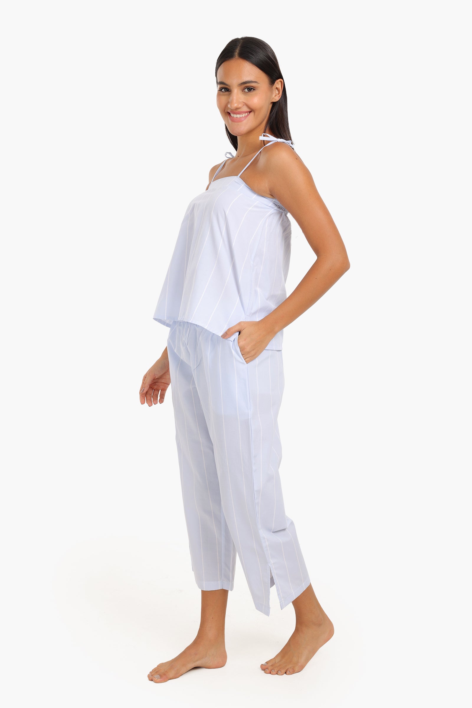 Striped Strappy Pyjama Set