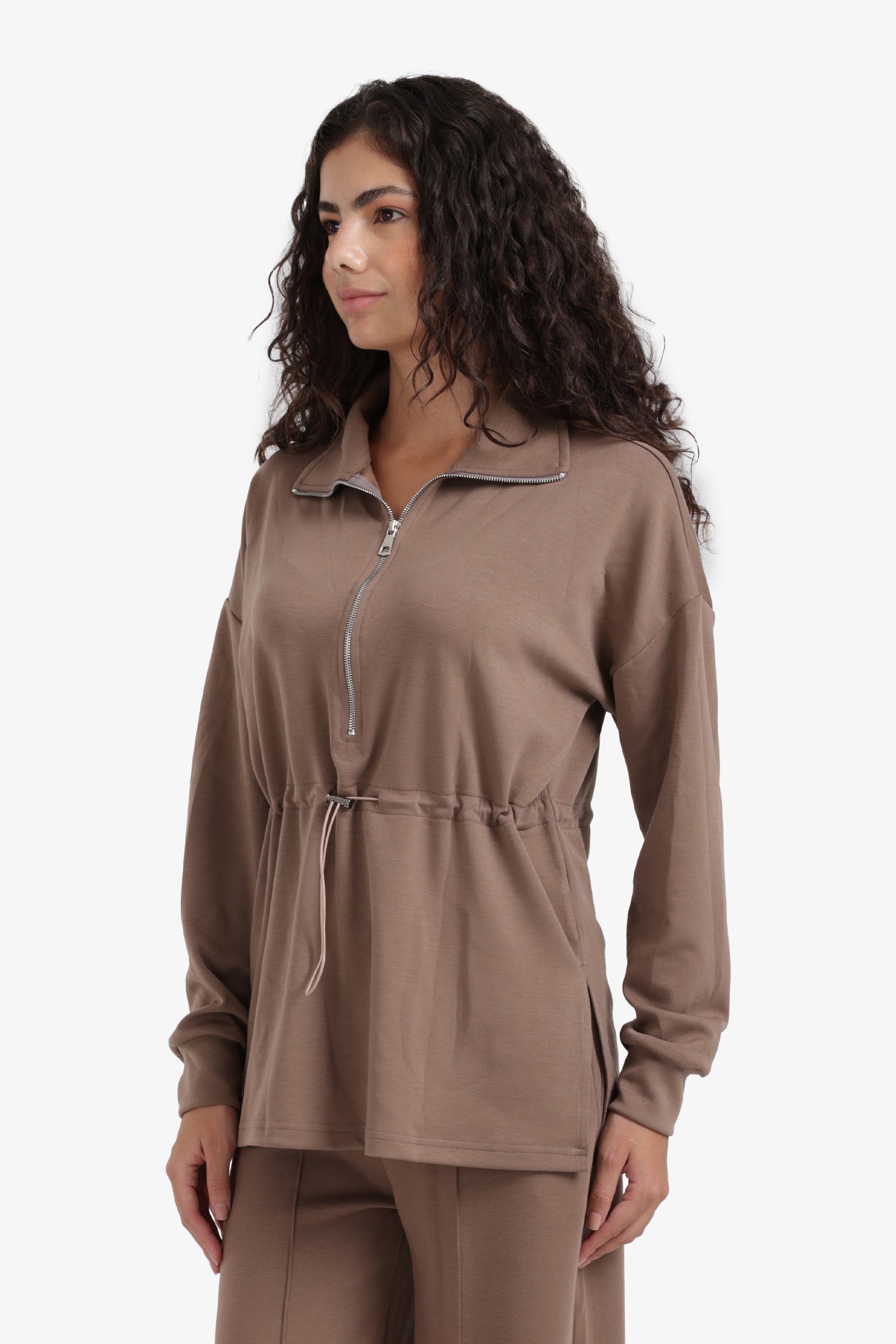 Half Zip-Up Lounge Sweatshirt