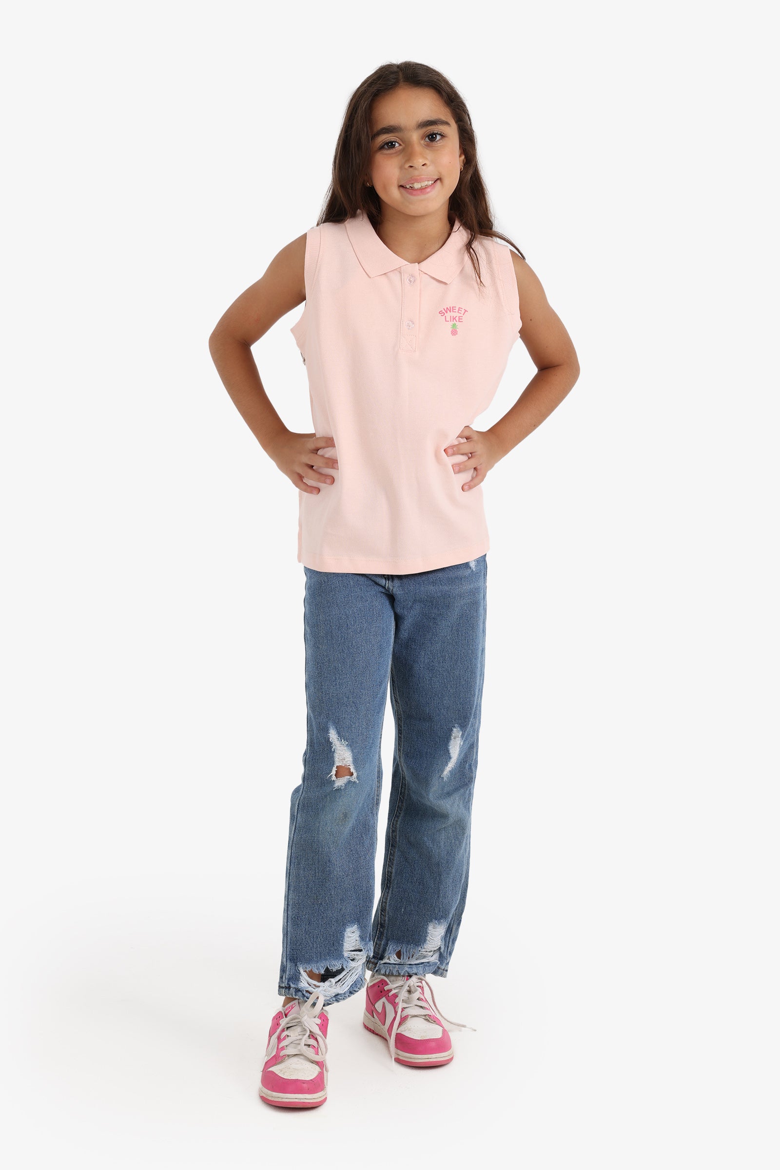 Girly Sleeveless Polo Shirt