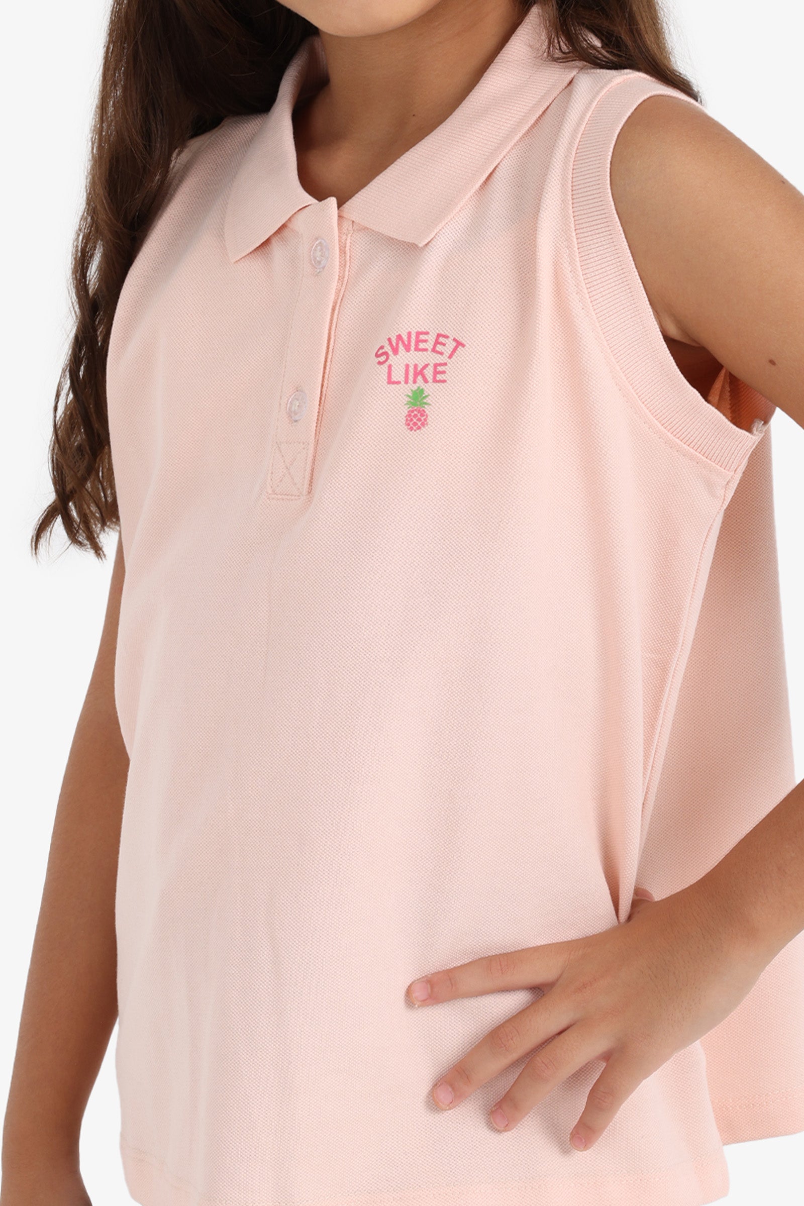 Girly Sleeveless Polo Shirt