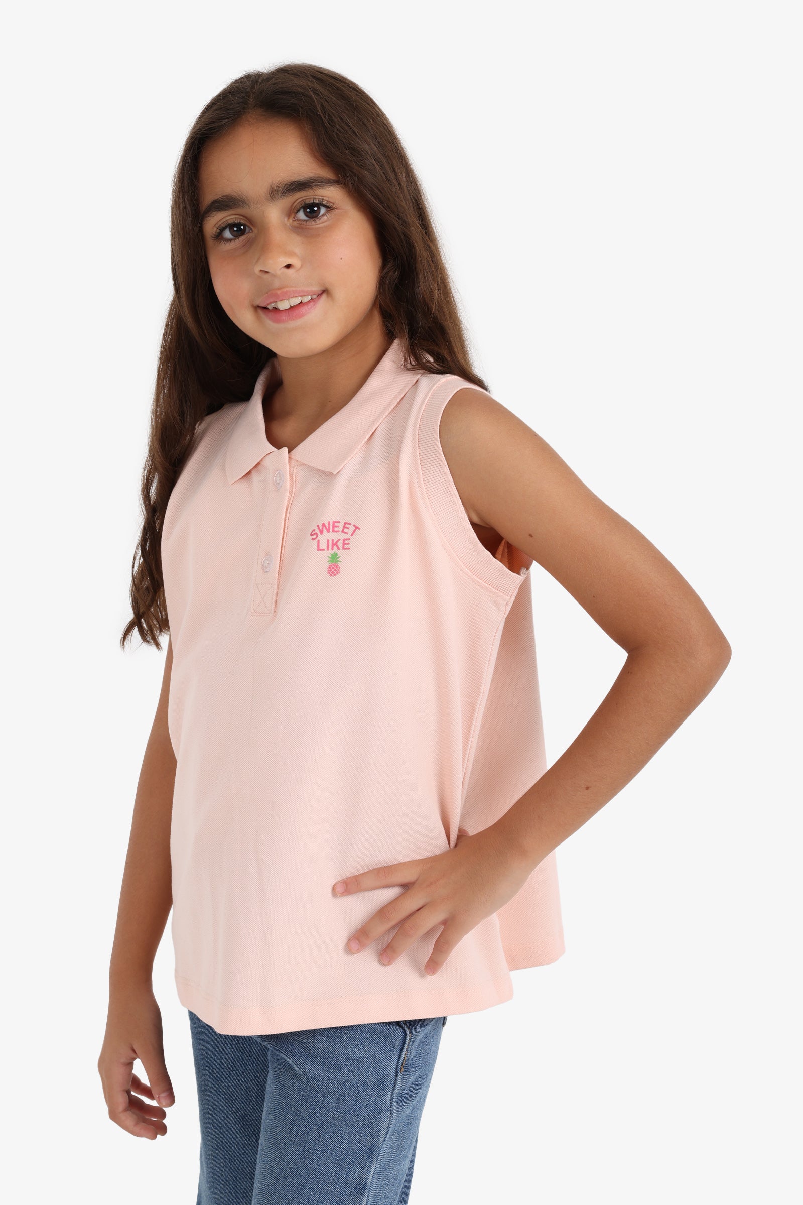 Girly Sleeveless Polo Shirt