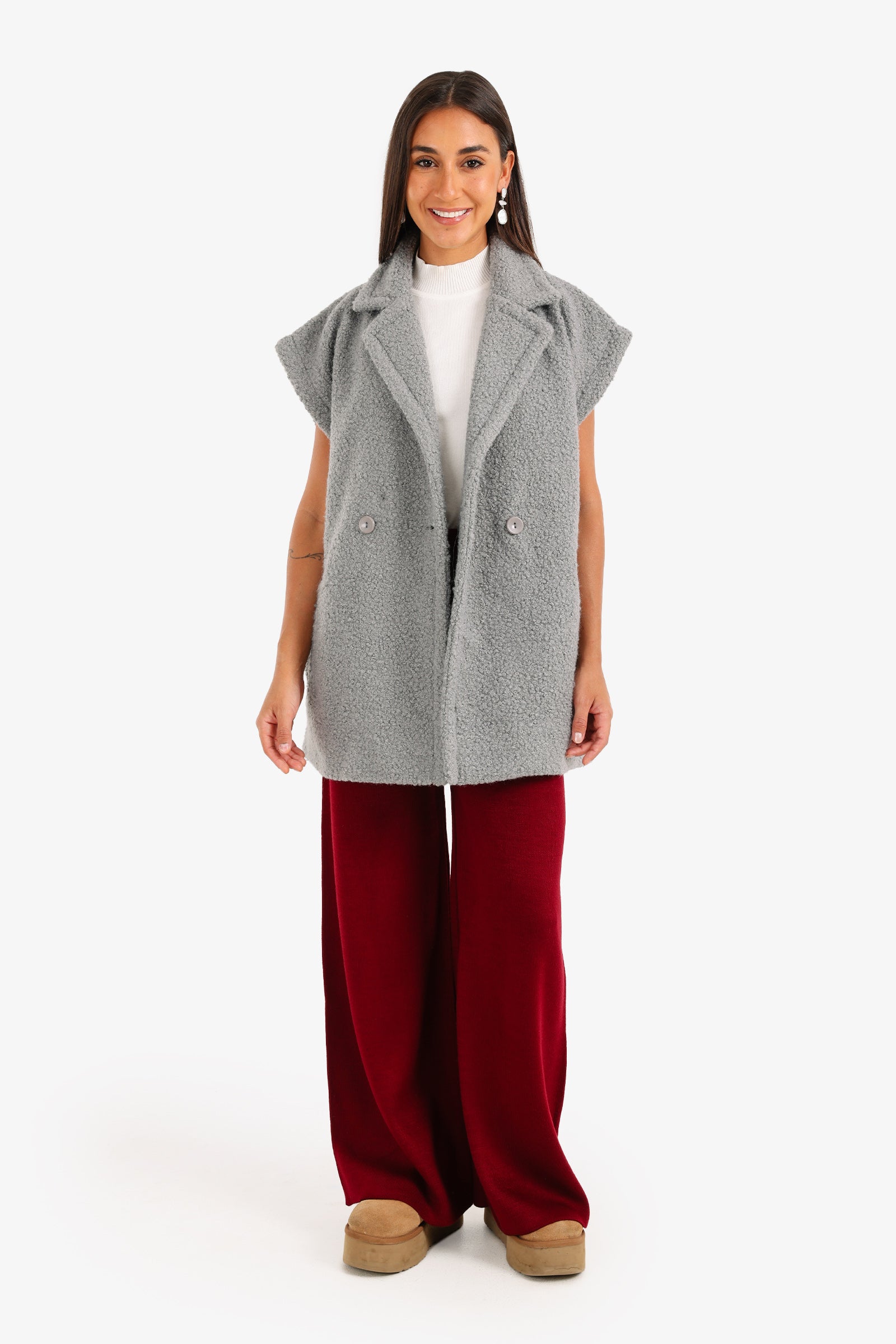 Relaxed Double-Breasted Vest