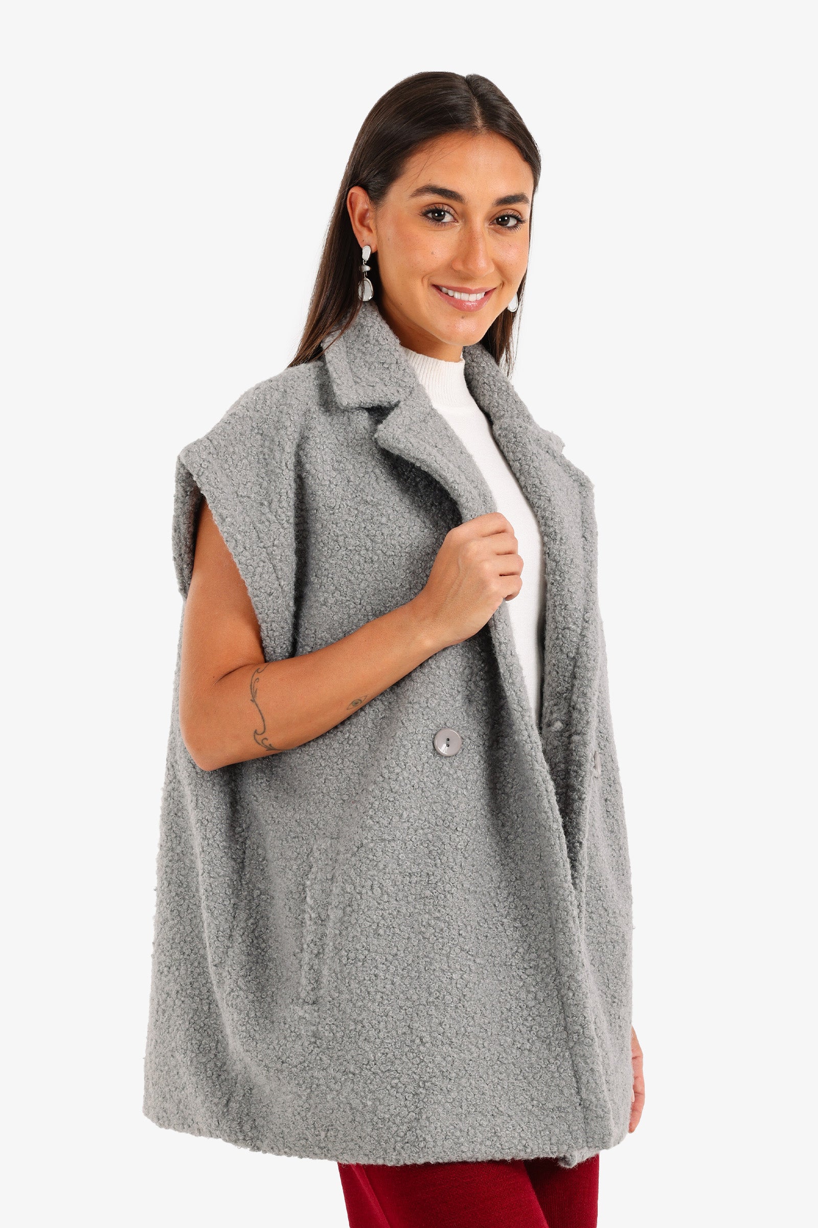 Relaxed Double-Breasted Vest