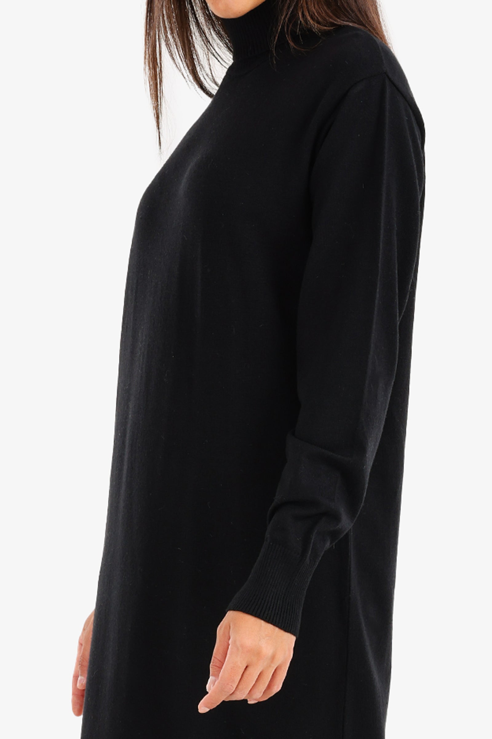 Knit Turtle Neck Midi Dress