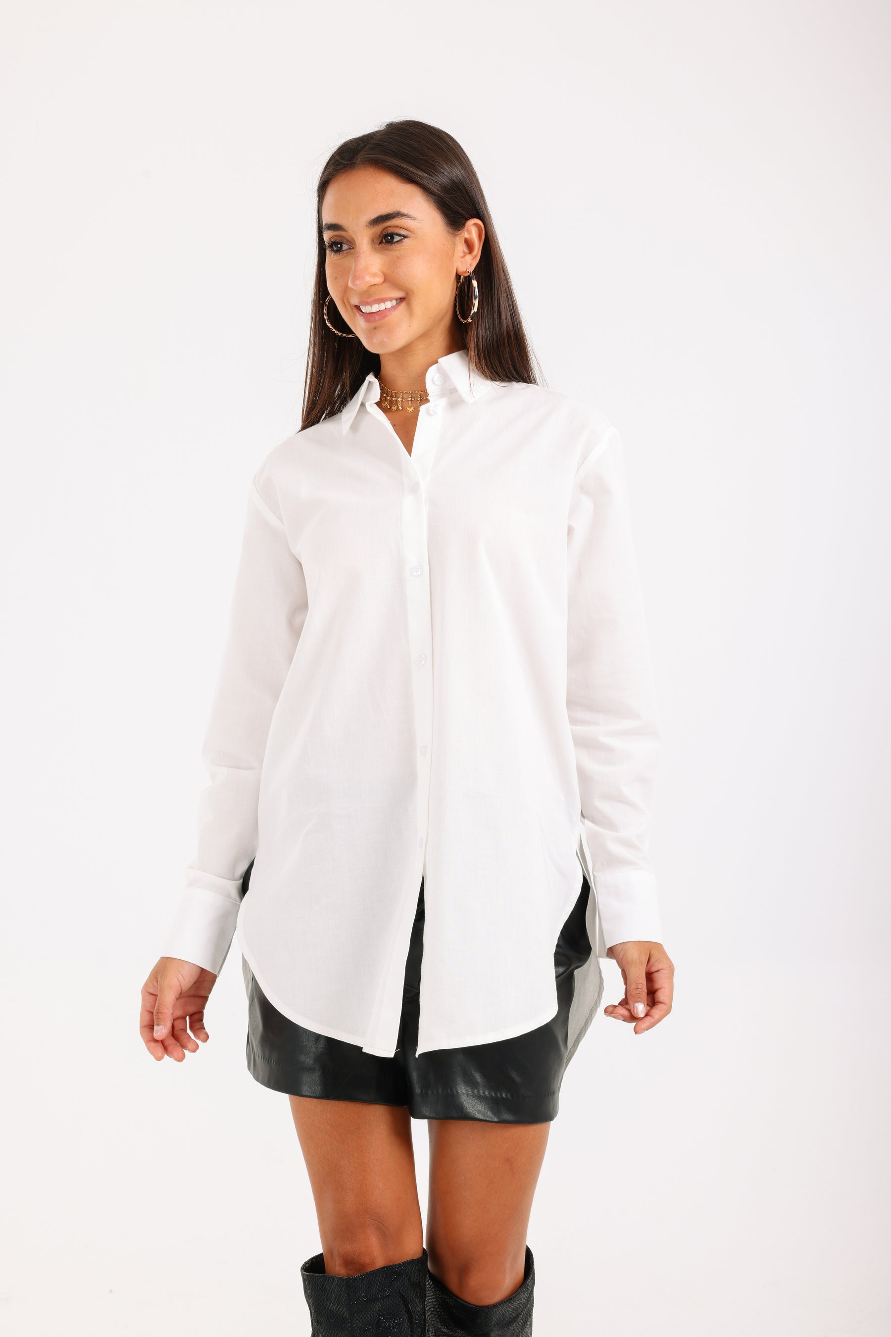 High-Low Relaxed Shirt