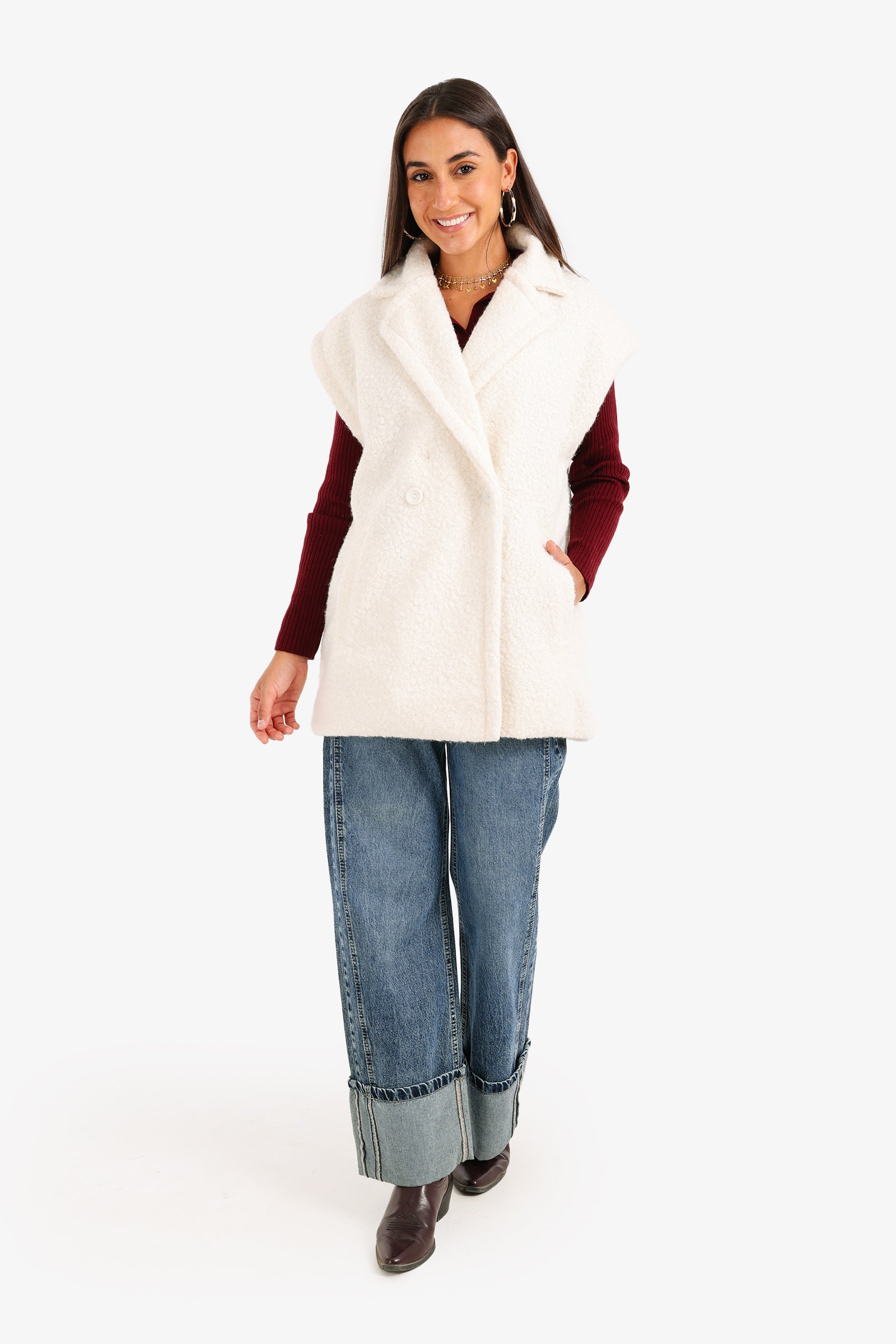 Relaxed Double-Breasted Vest