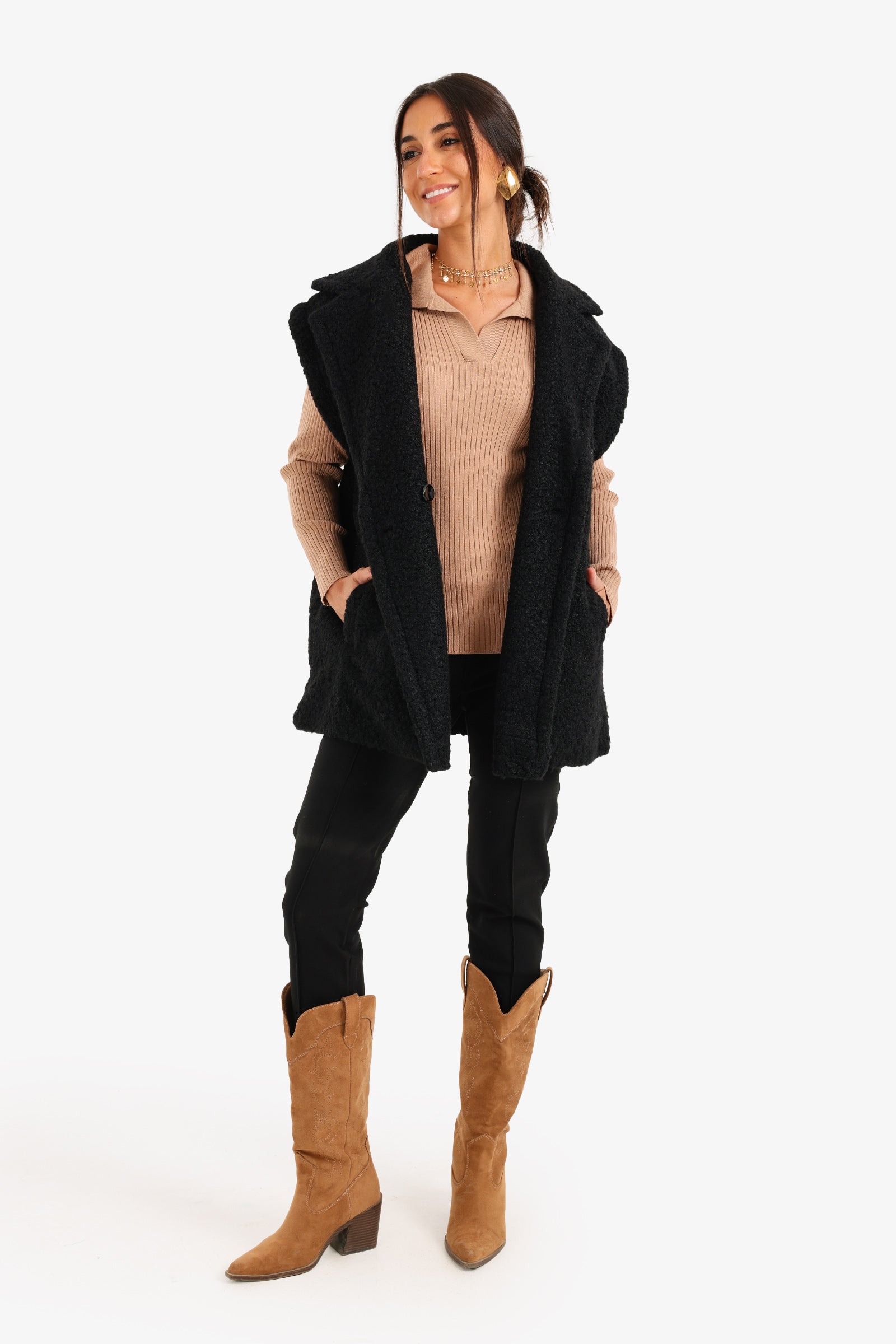 Relaxed Double-Breasted Vest