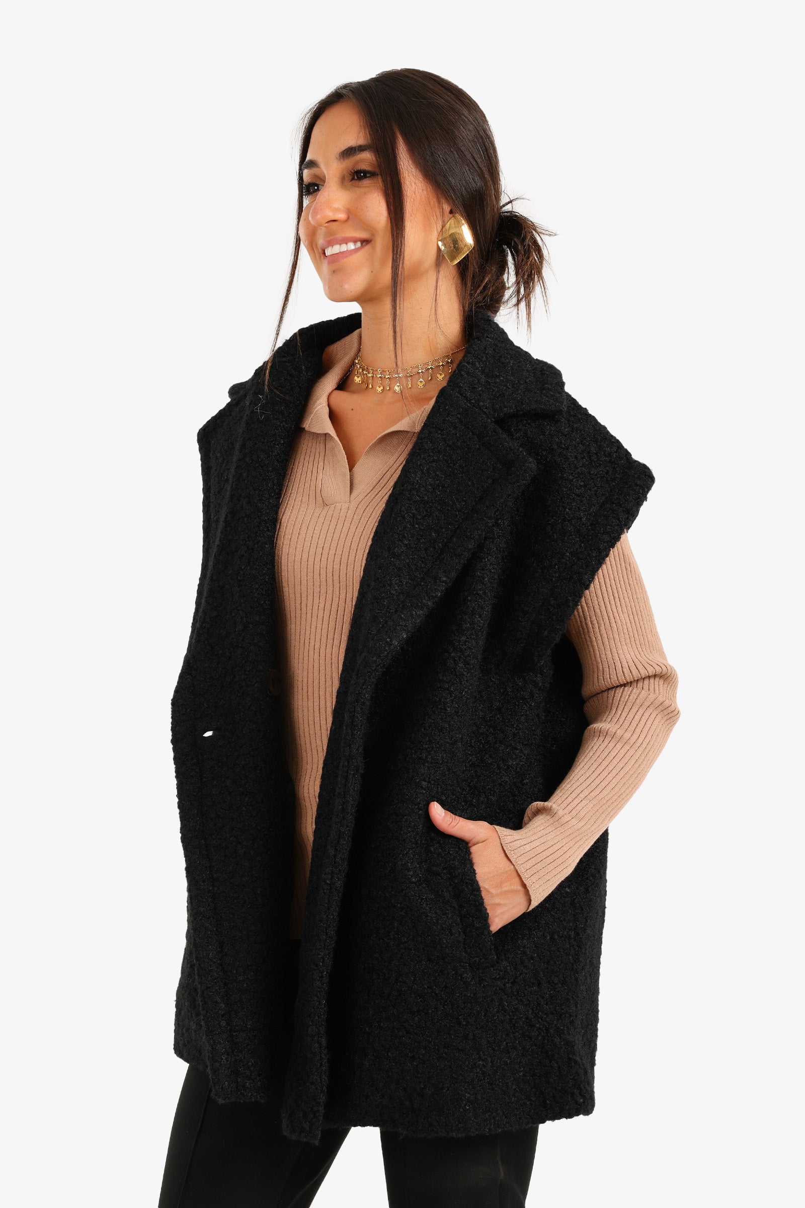 Relaxed Double-Breasted Vest