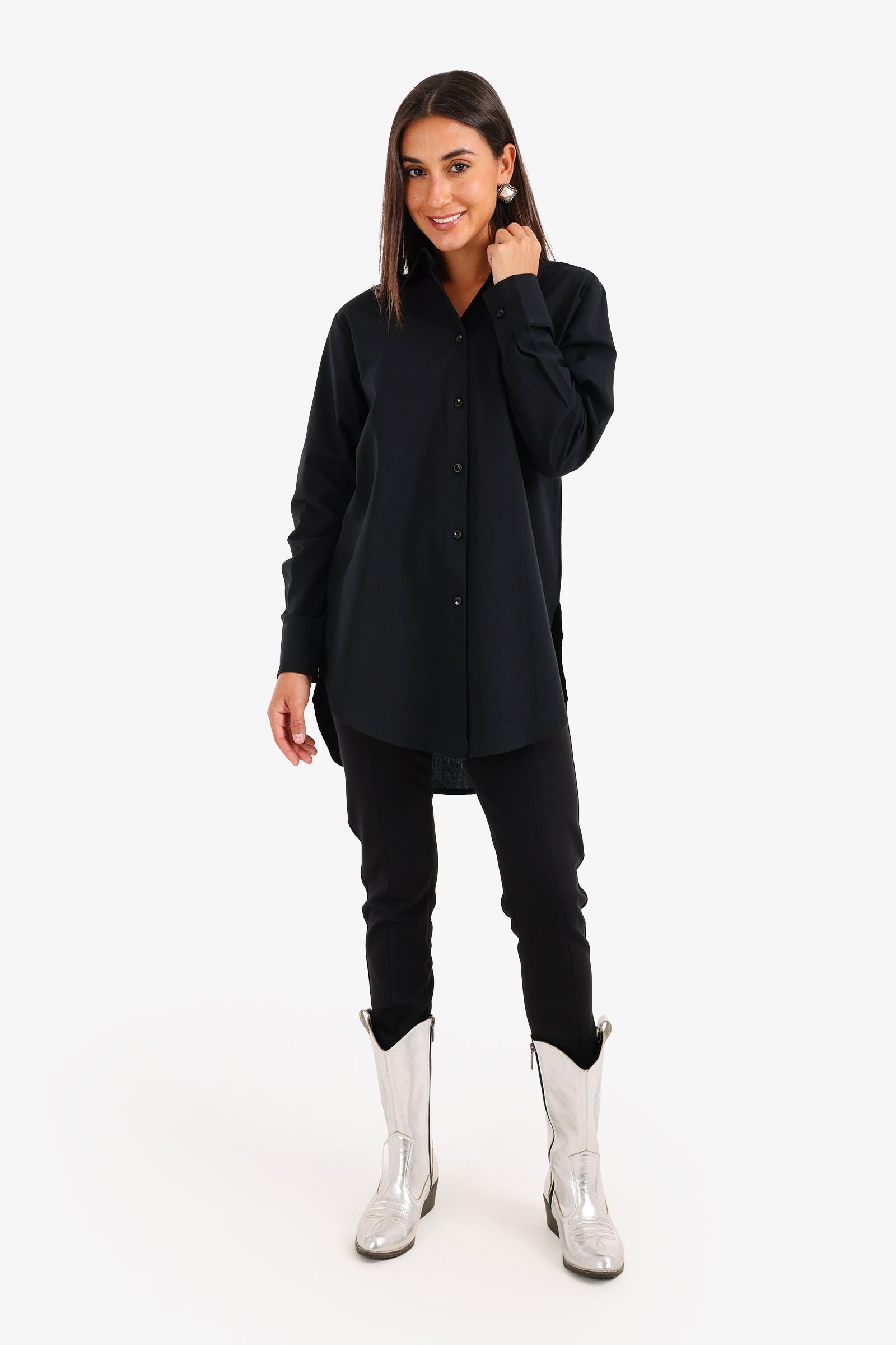 High-Low Relaxed Shirt