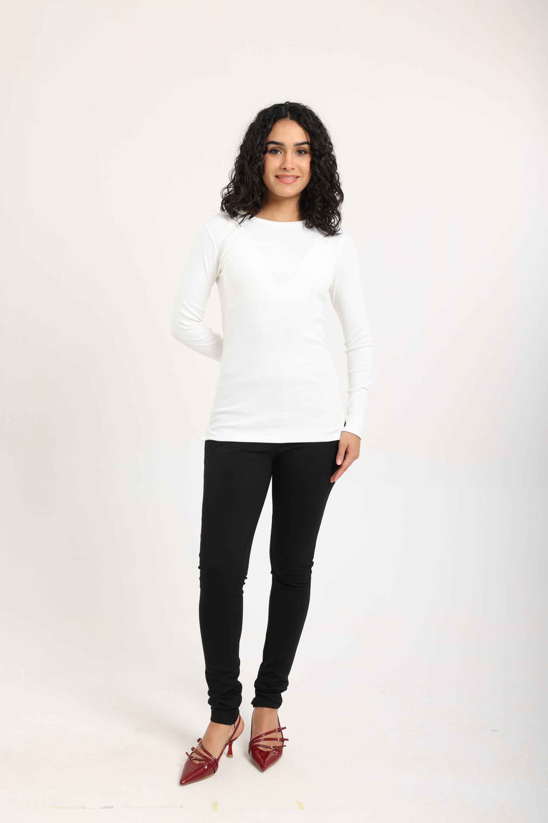 Ribbed Long Sleeves Top