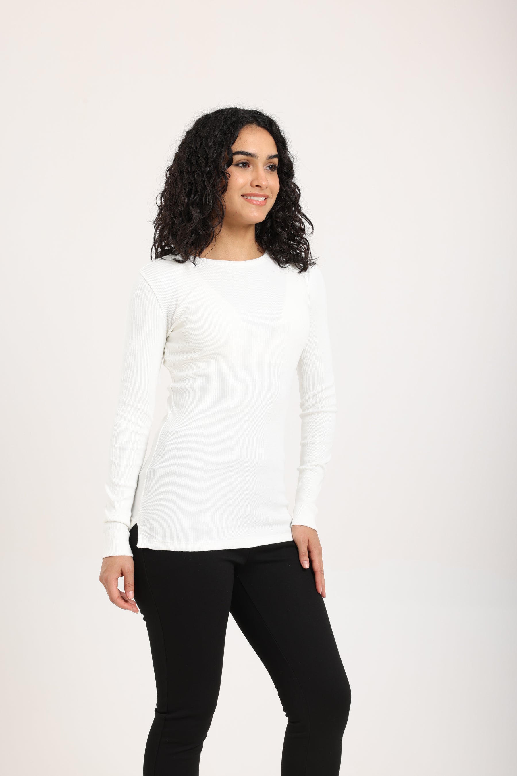 Ribbed Long Sleeves Top
