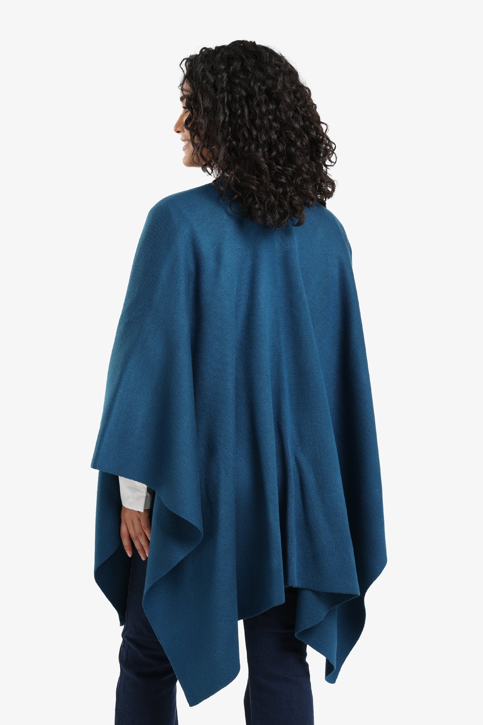 Knitted Poncho with Pockets