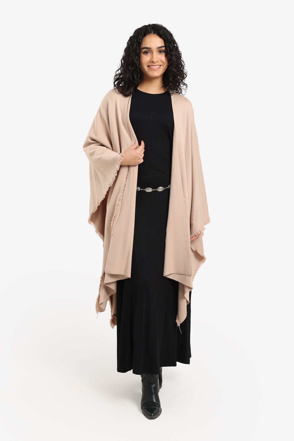 Fringe Trim Poncho