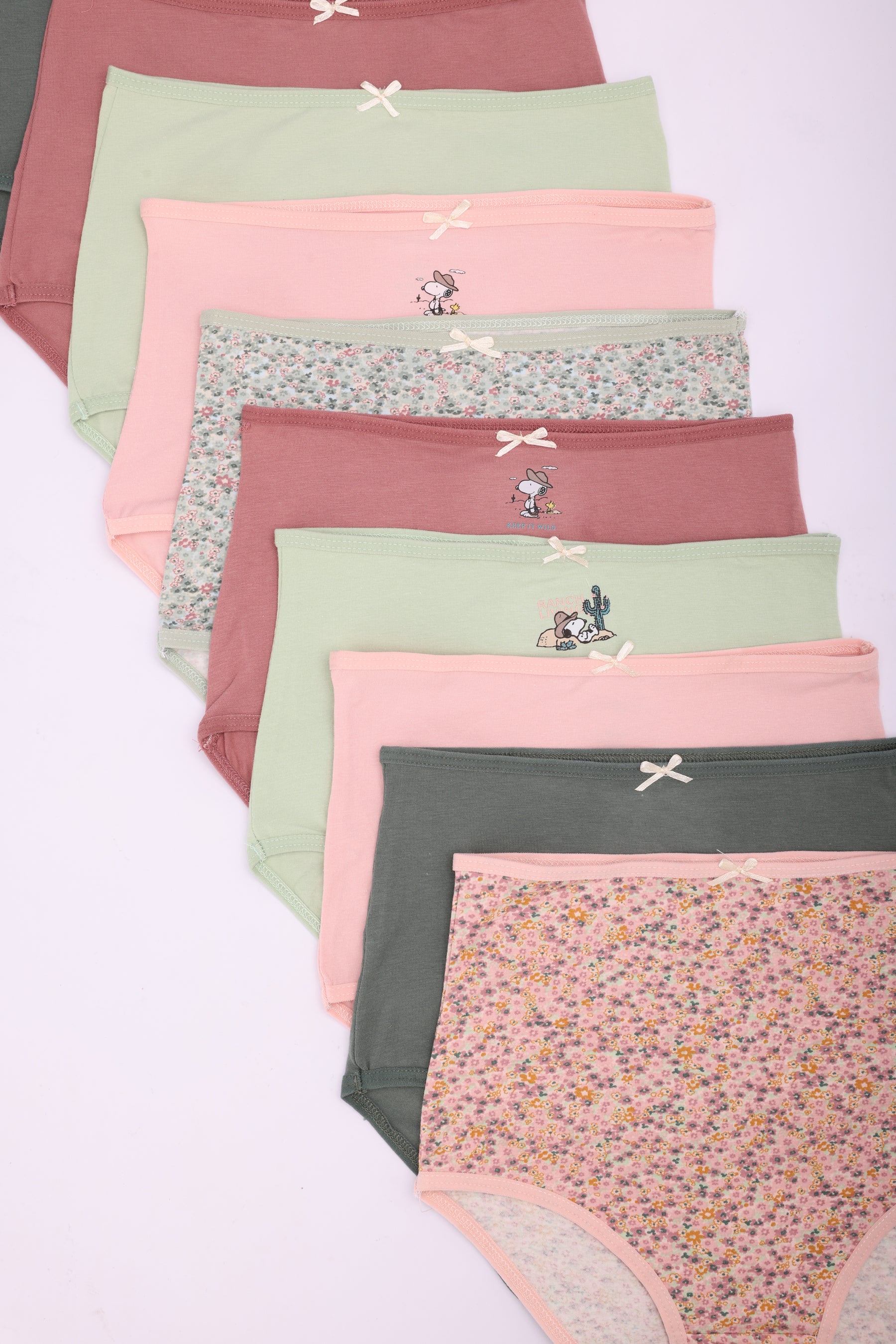 Pack of 10 Colored Full Brief Panties