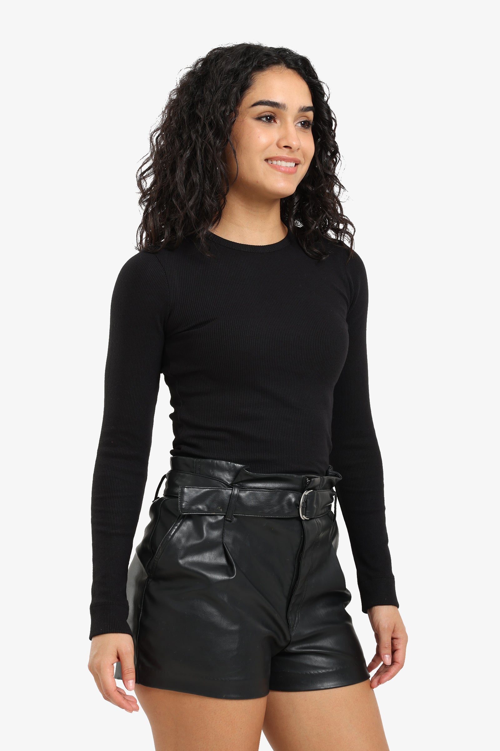 Ribbed Long Sleeves Top
