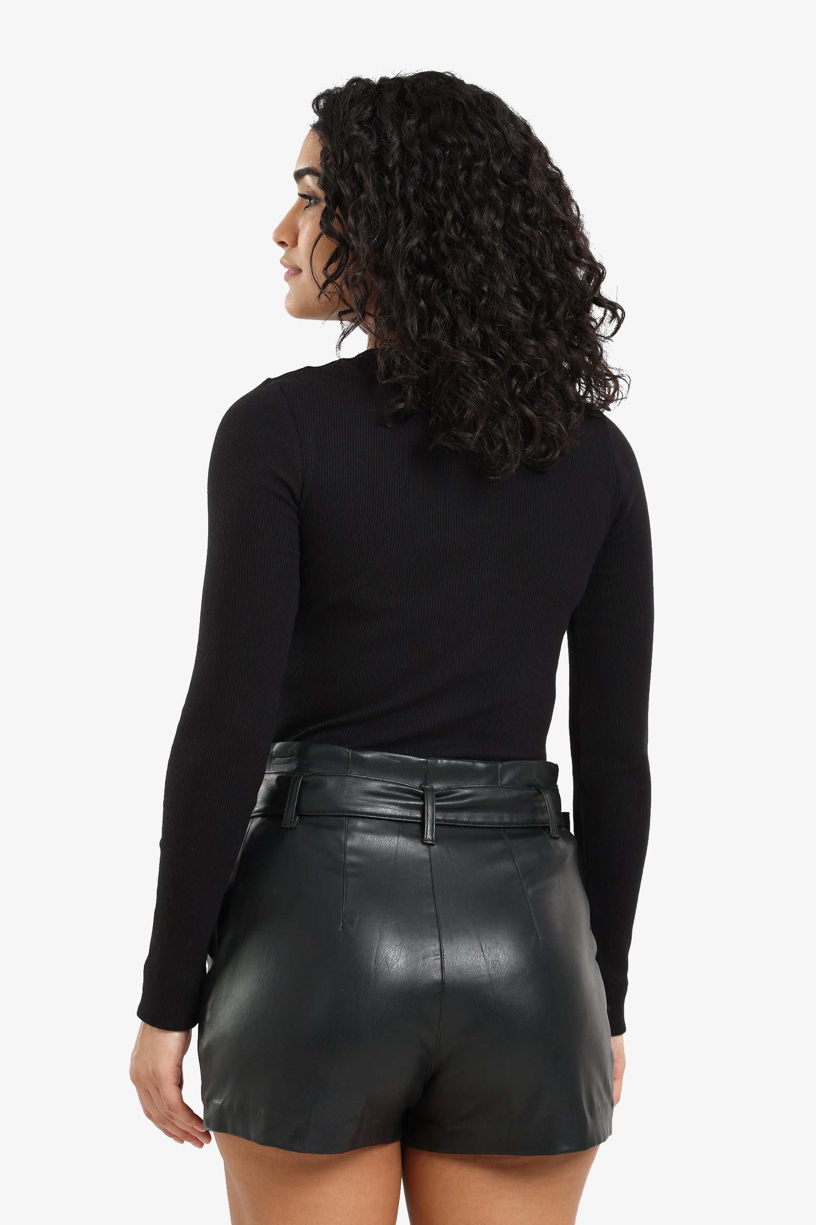 Ribbed Long Sleeves Top