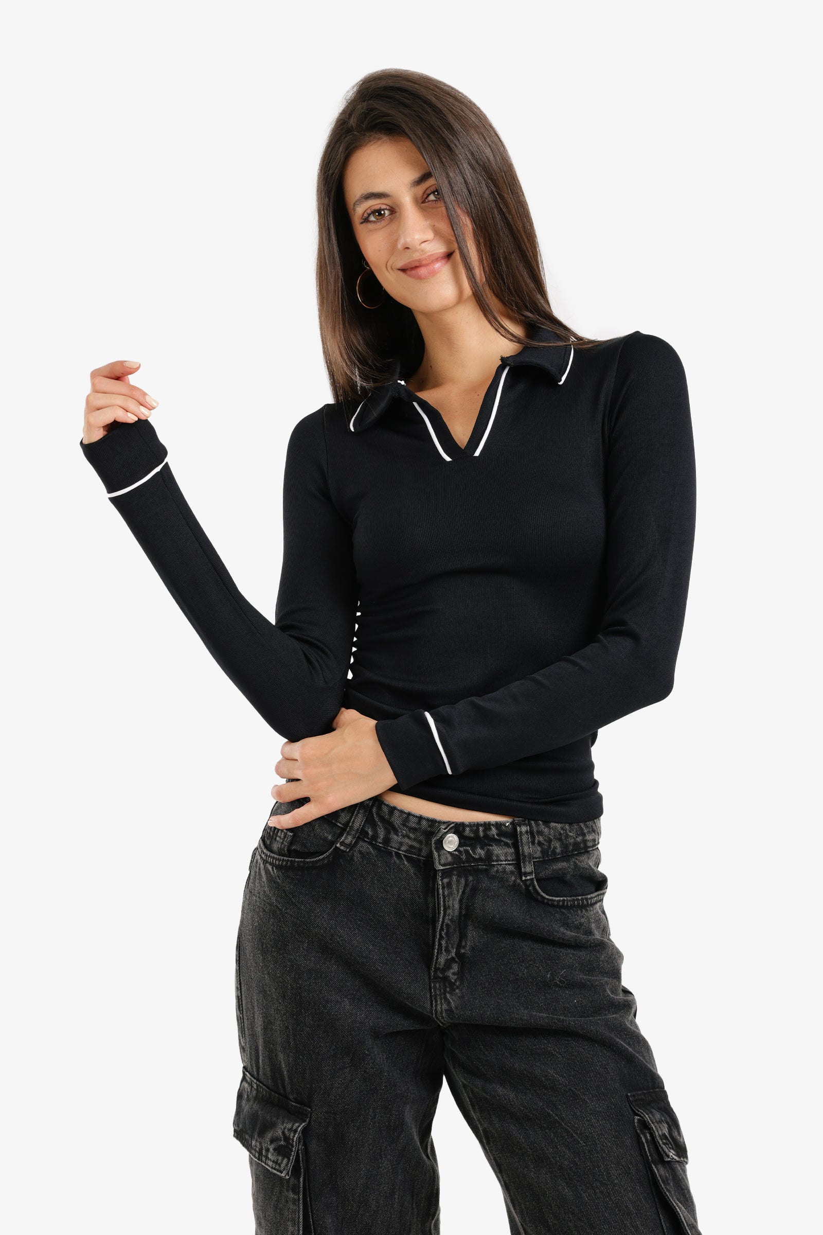 V-Collared Neck Top