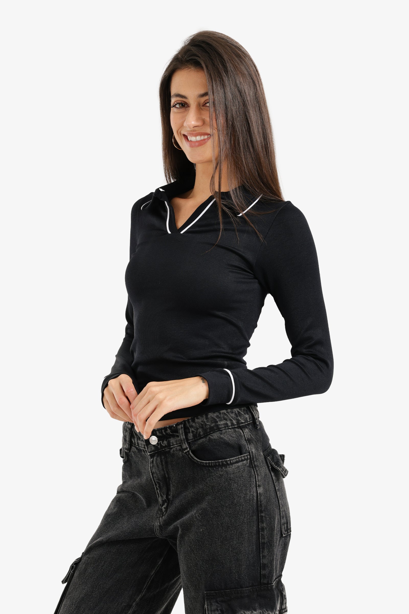 V-Collared Neck Top