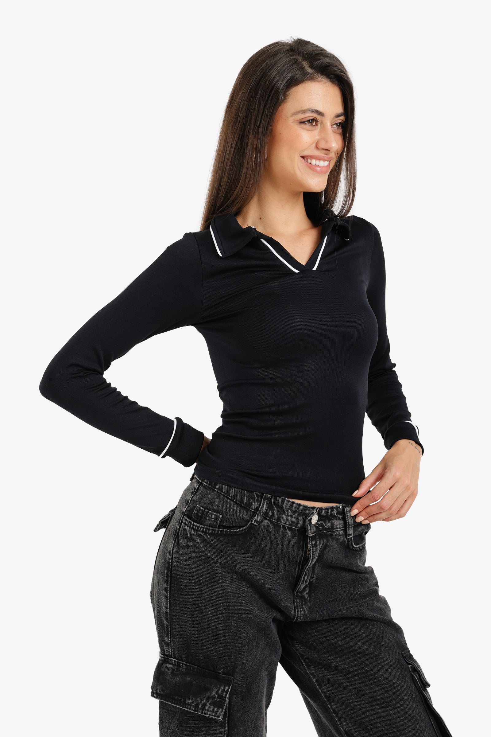 V-Collared Neck Top