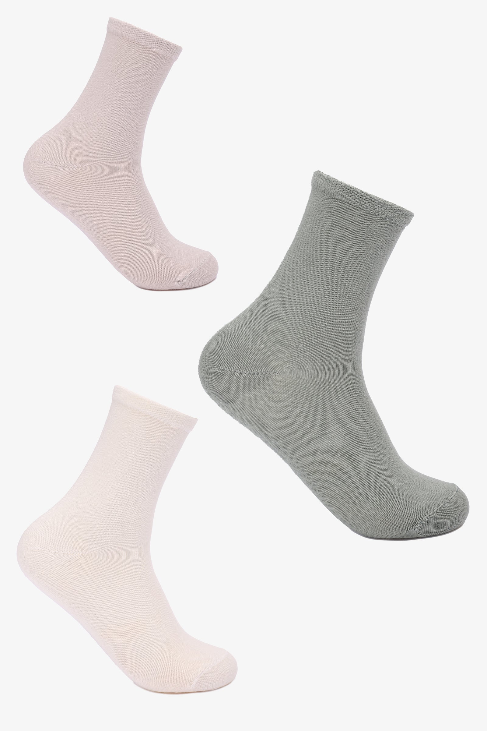Colored Half Socks - 3 Pairs