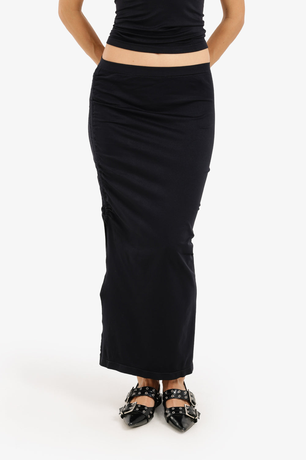 Elegant Side Slit Long Skirt