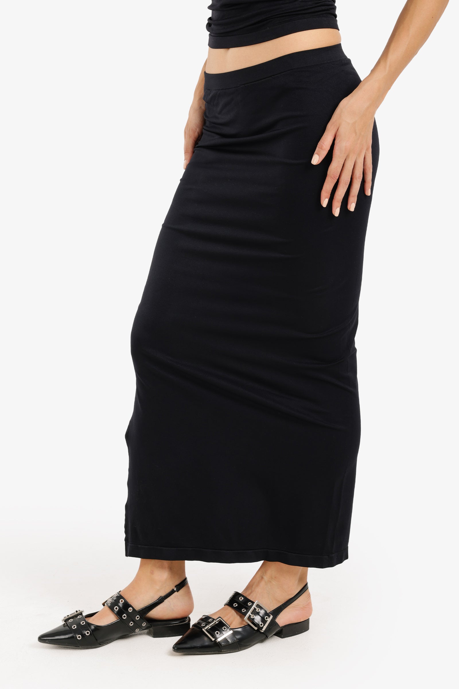 Elegant Side Slit Long Skirt