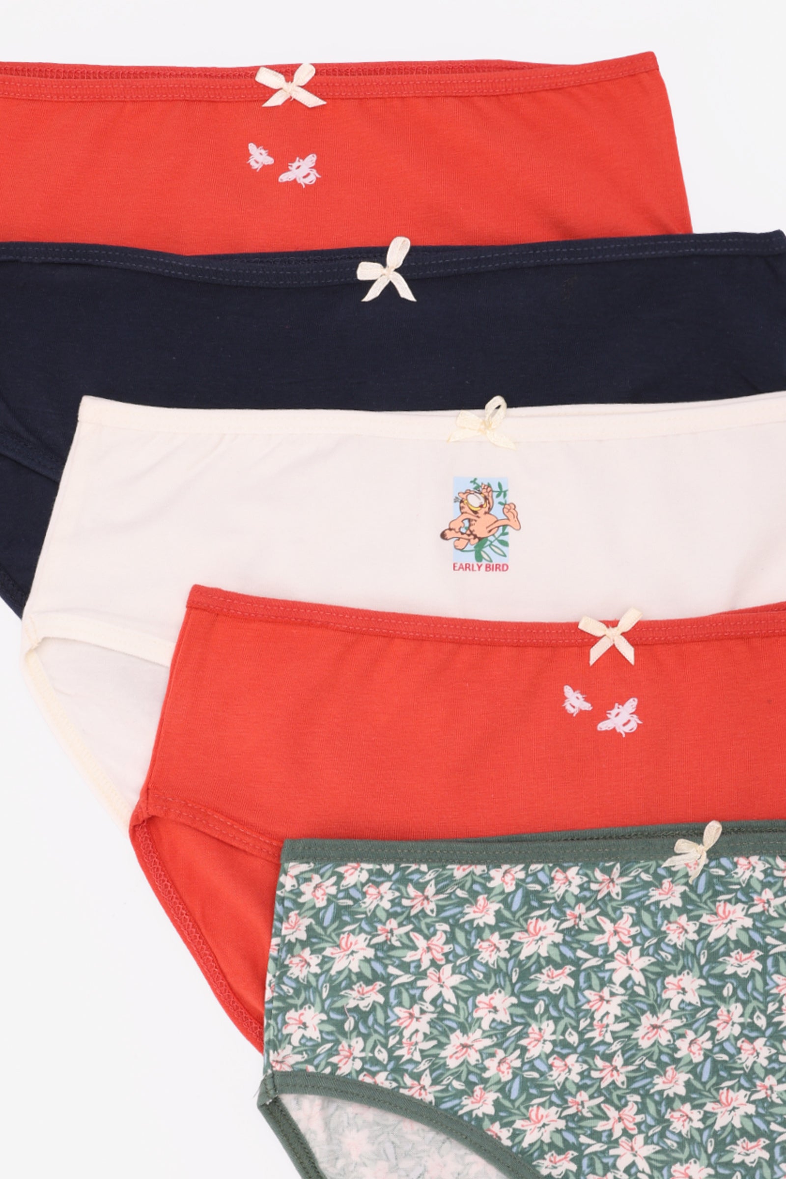 Pack of 5 Girly Brief Panties