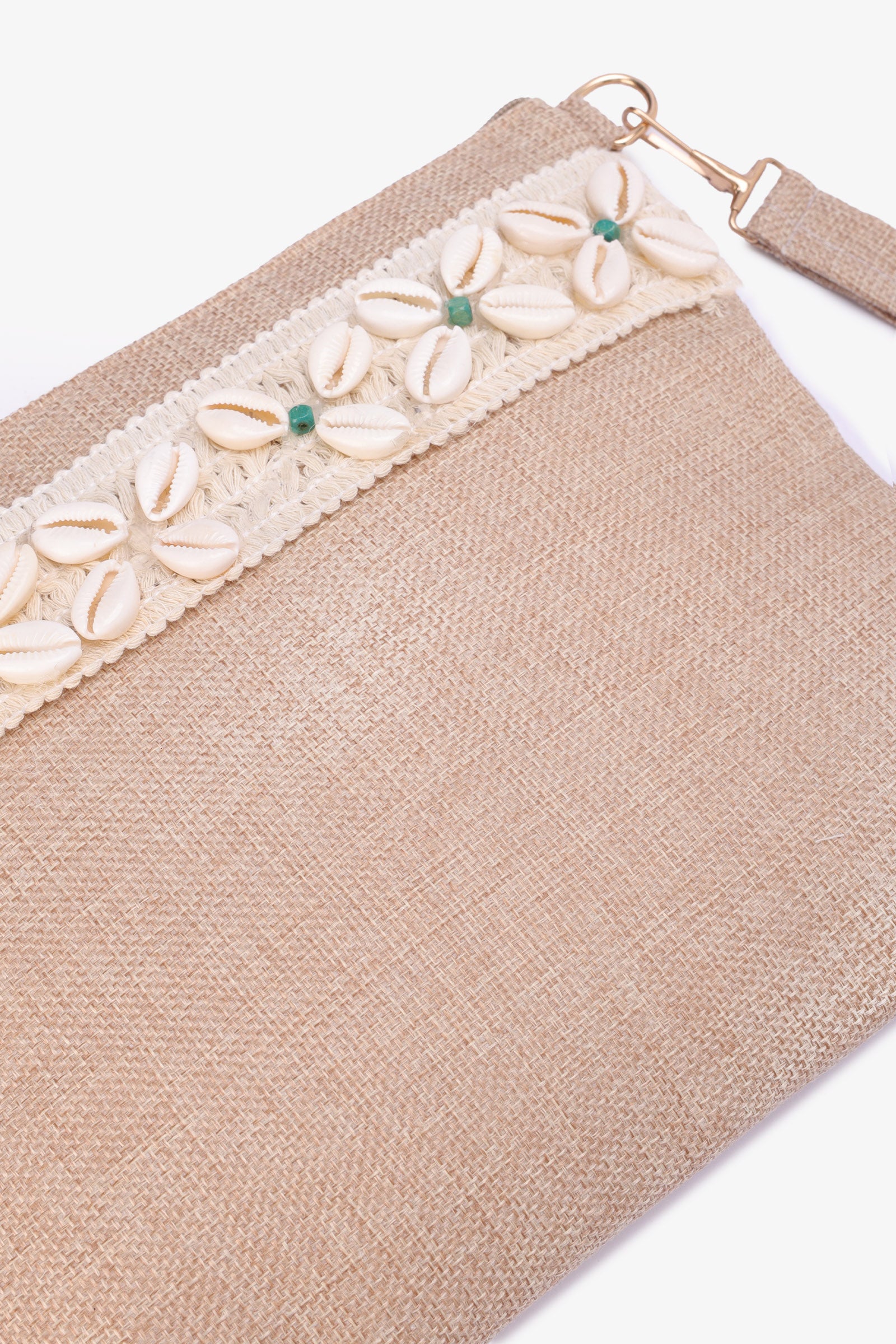 Floral Shell Beach Clutch