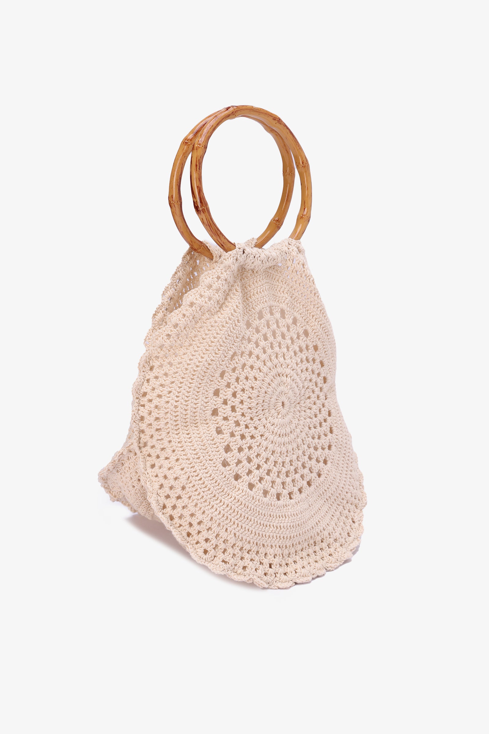 Round Crochet Beach Bag