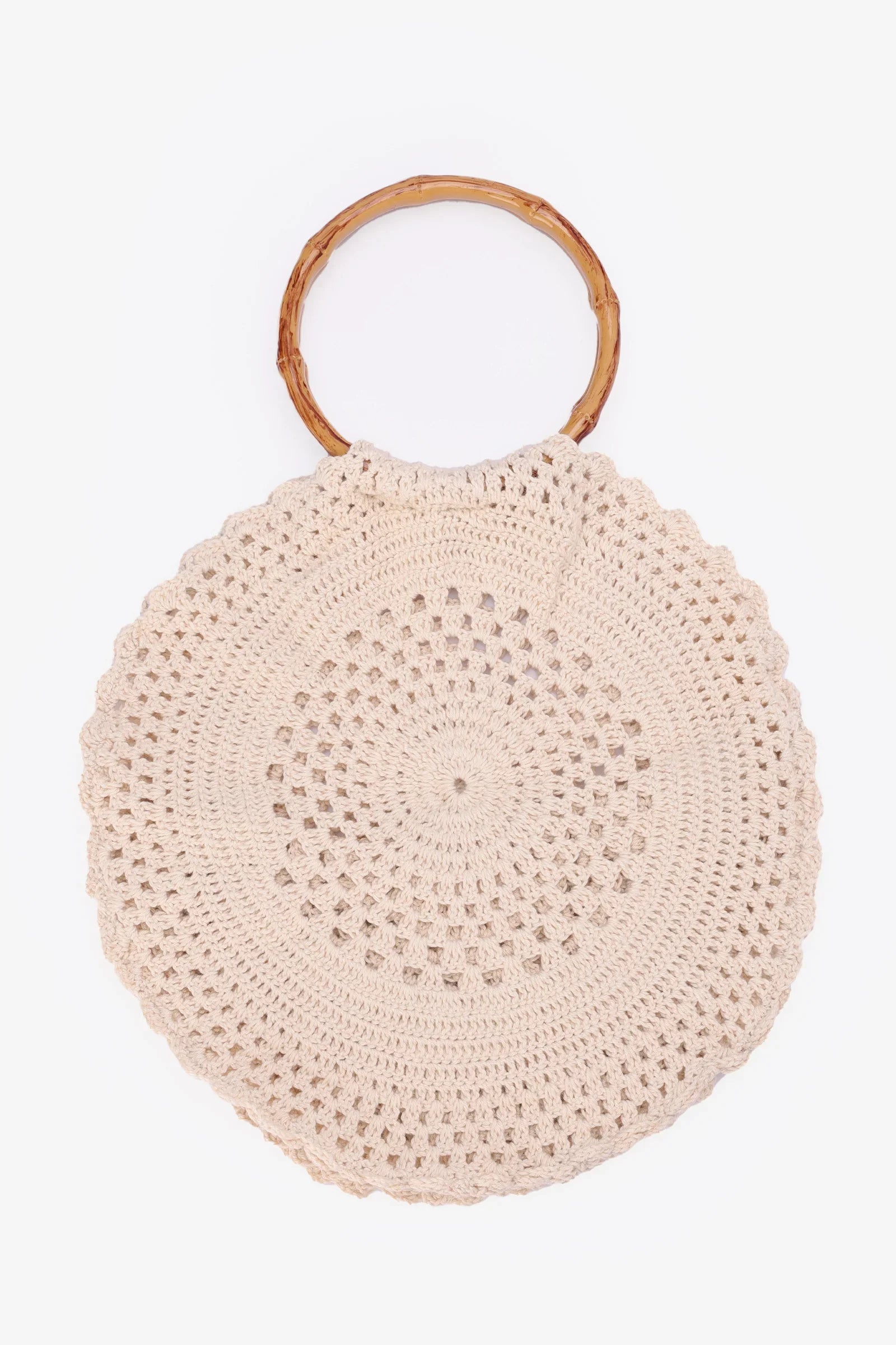 Round Crochet Beach Bag