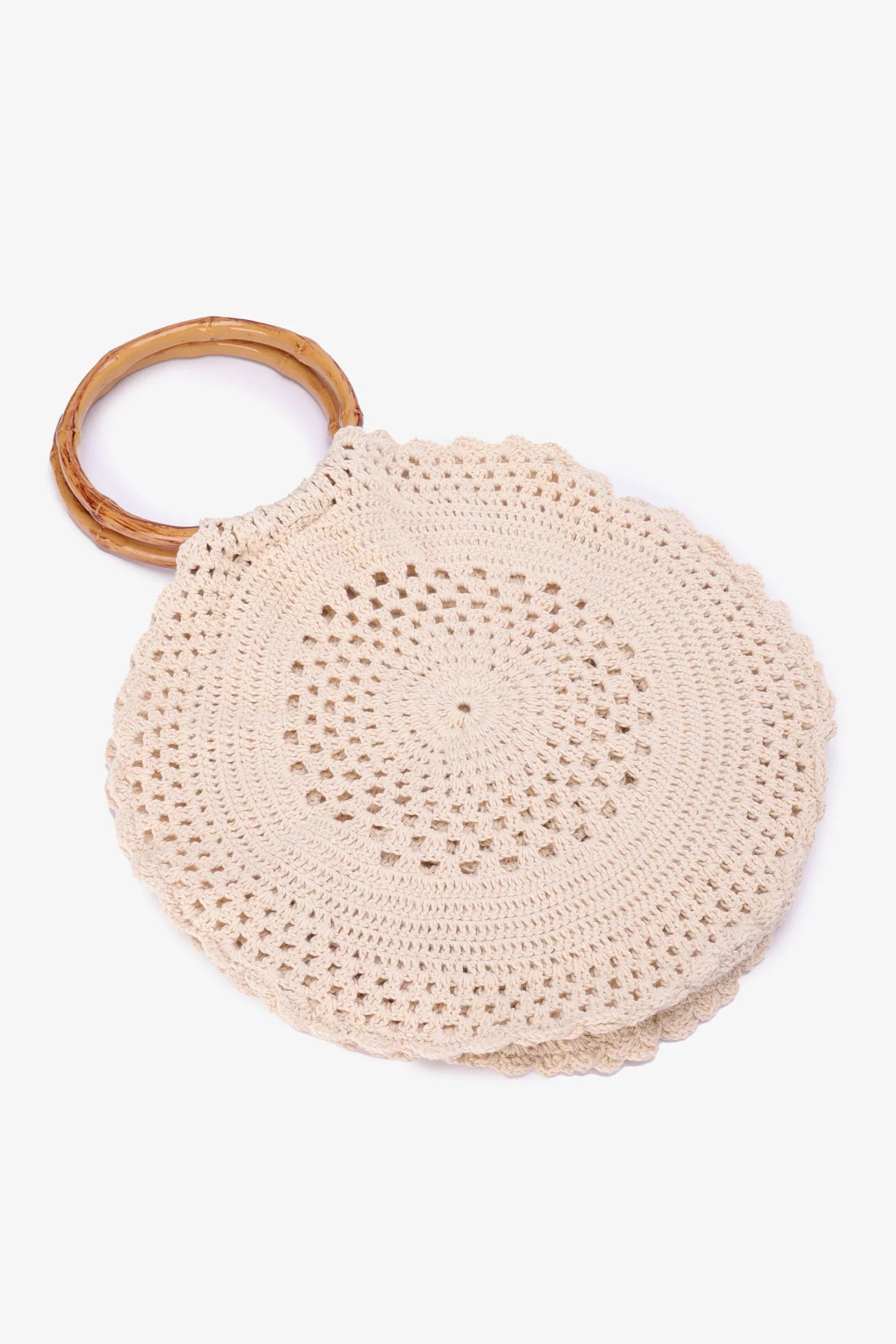 Round Crochet Beach Bag