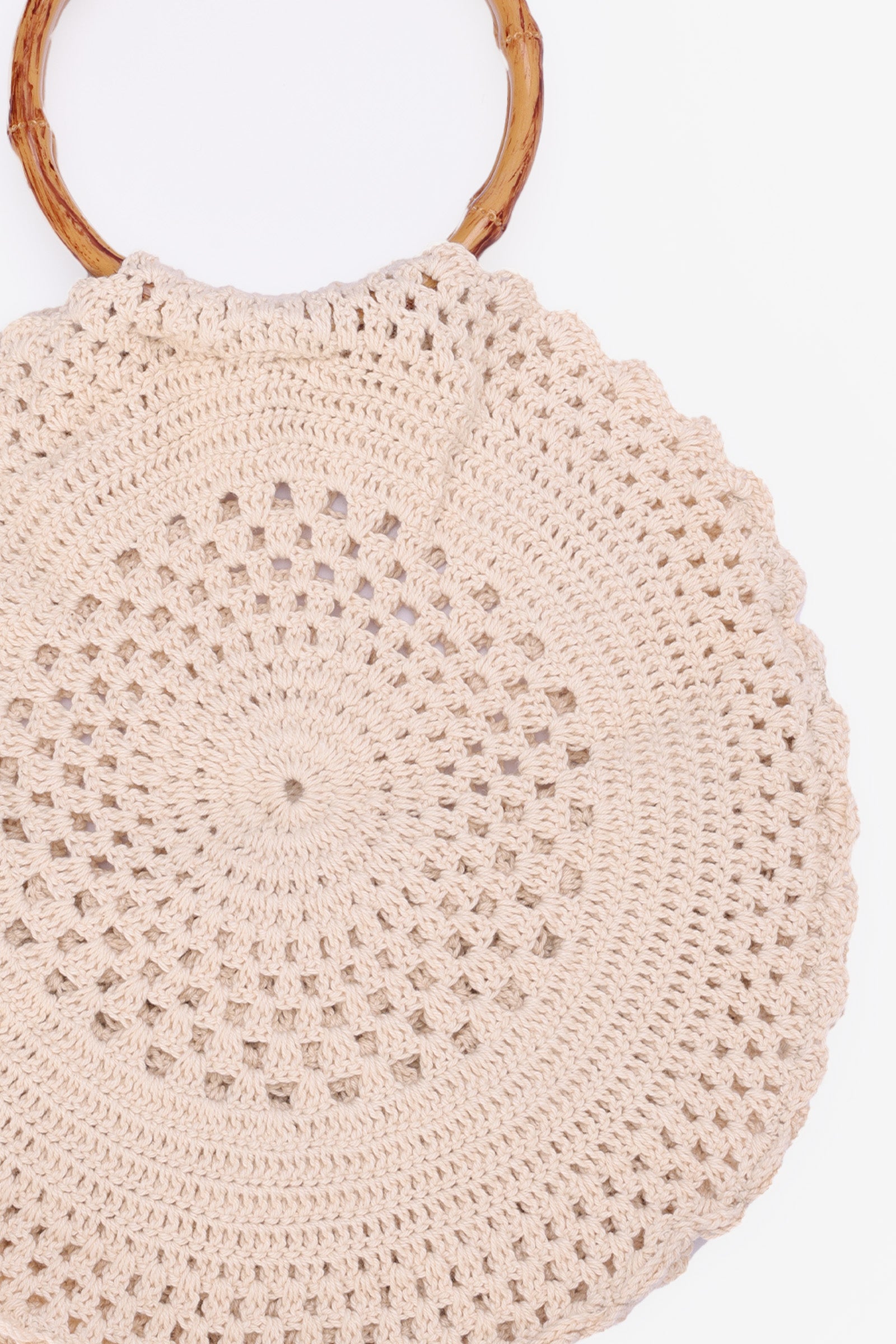 Round Crochet Beach Bag
