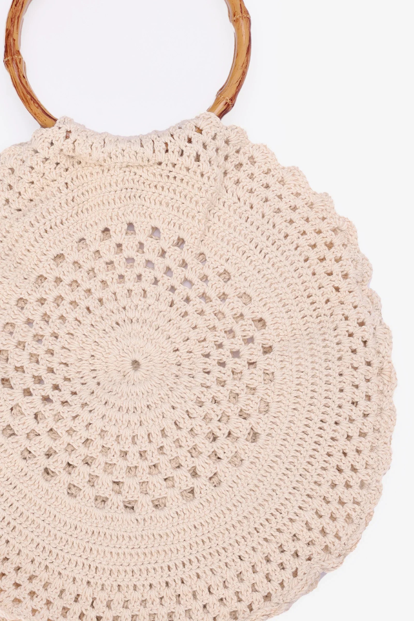 Round Crochet Beach Bag
