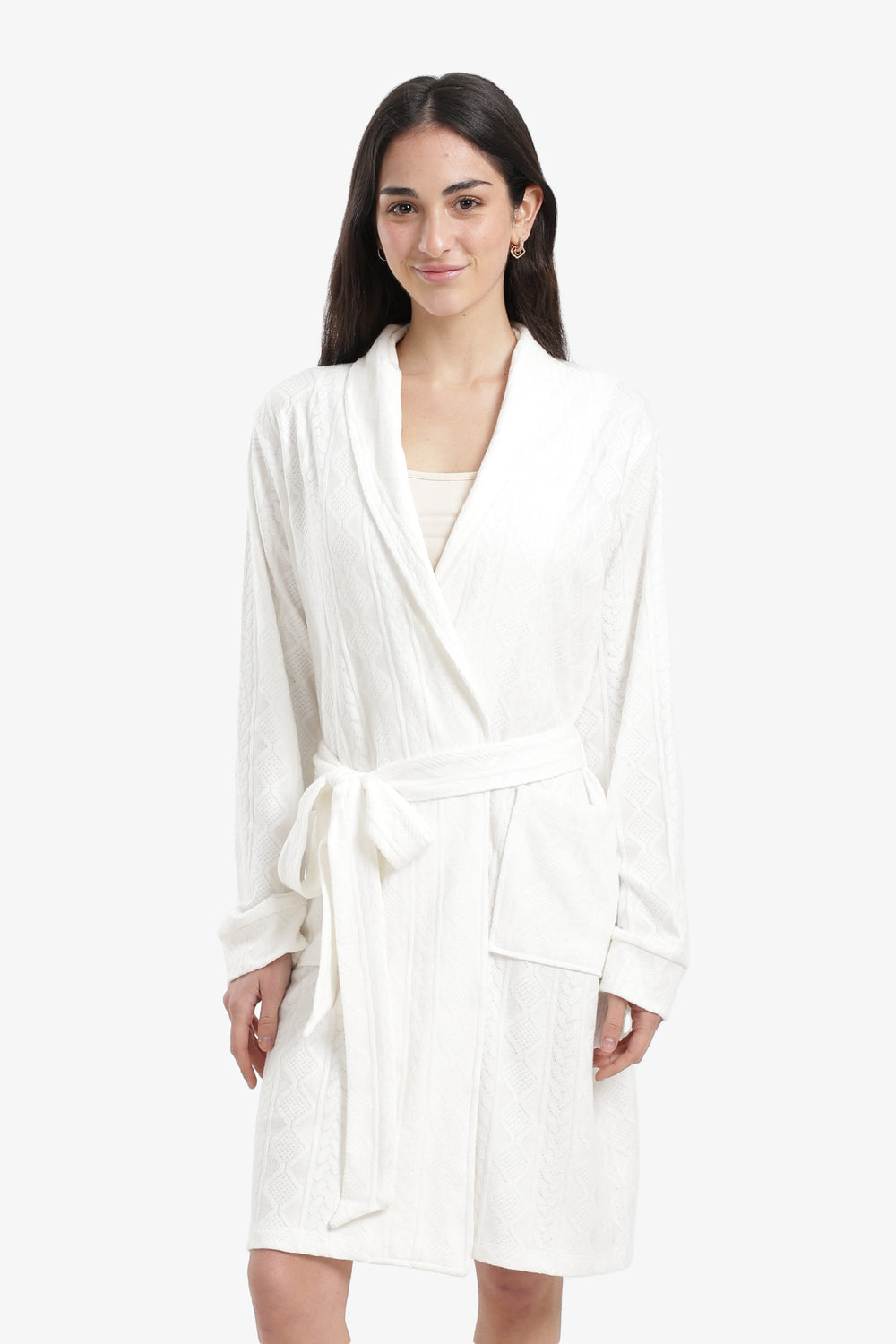 Self-Pattern Relaxed Robe